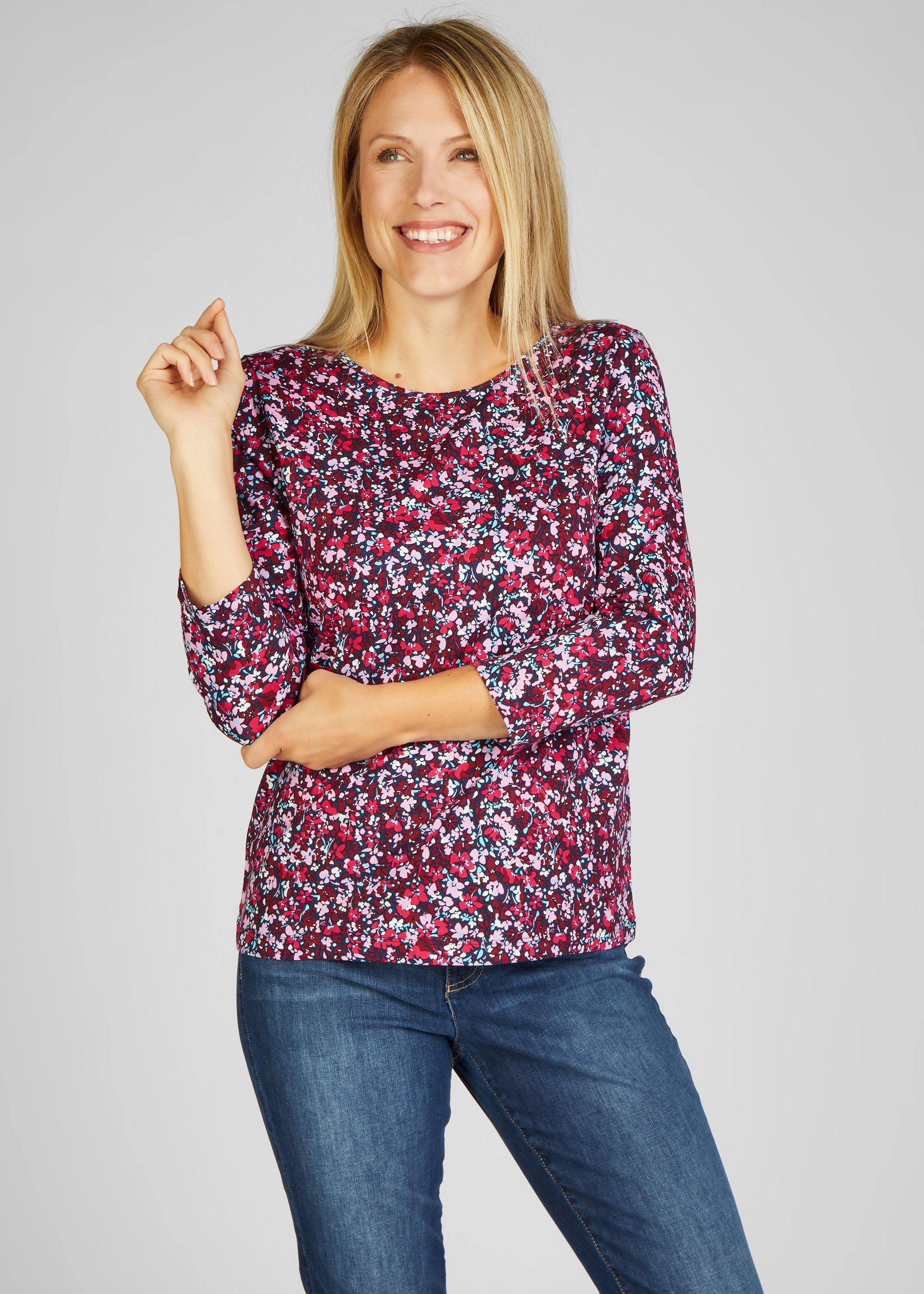 Rabe Shirtbluse mit floralem Allover-Muster sonstige