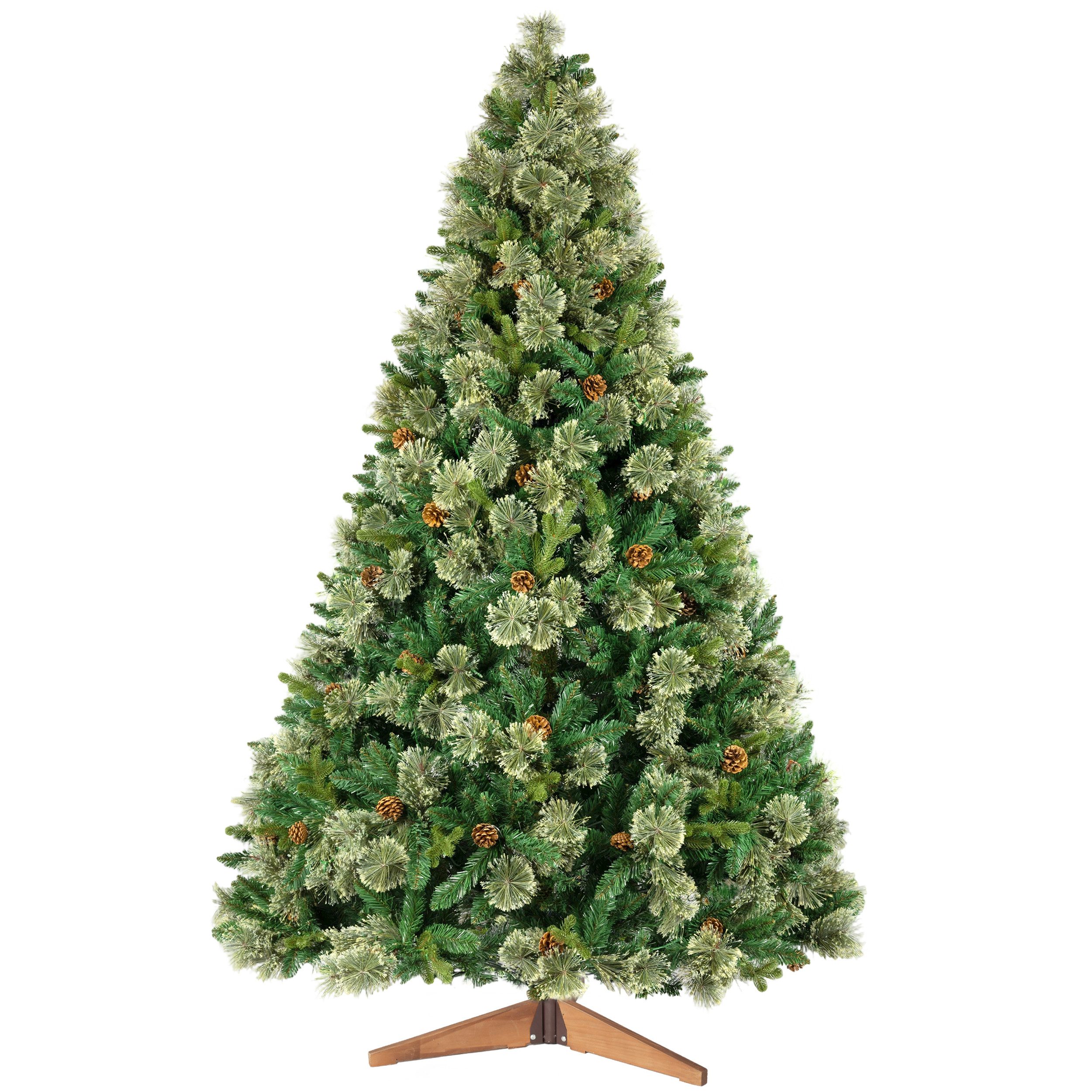 PHILODECO Künstlicher Weihnachtsbaum 180/210/235cm, 300–500 LEDs, 8 Lichtmodi, 1080–1790 Spitzen