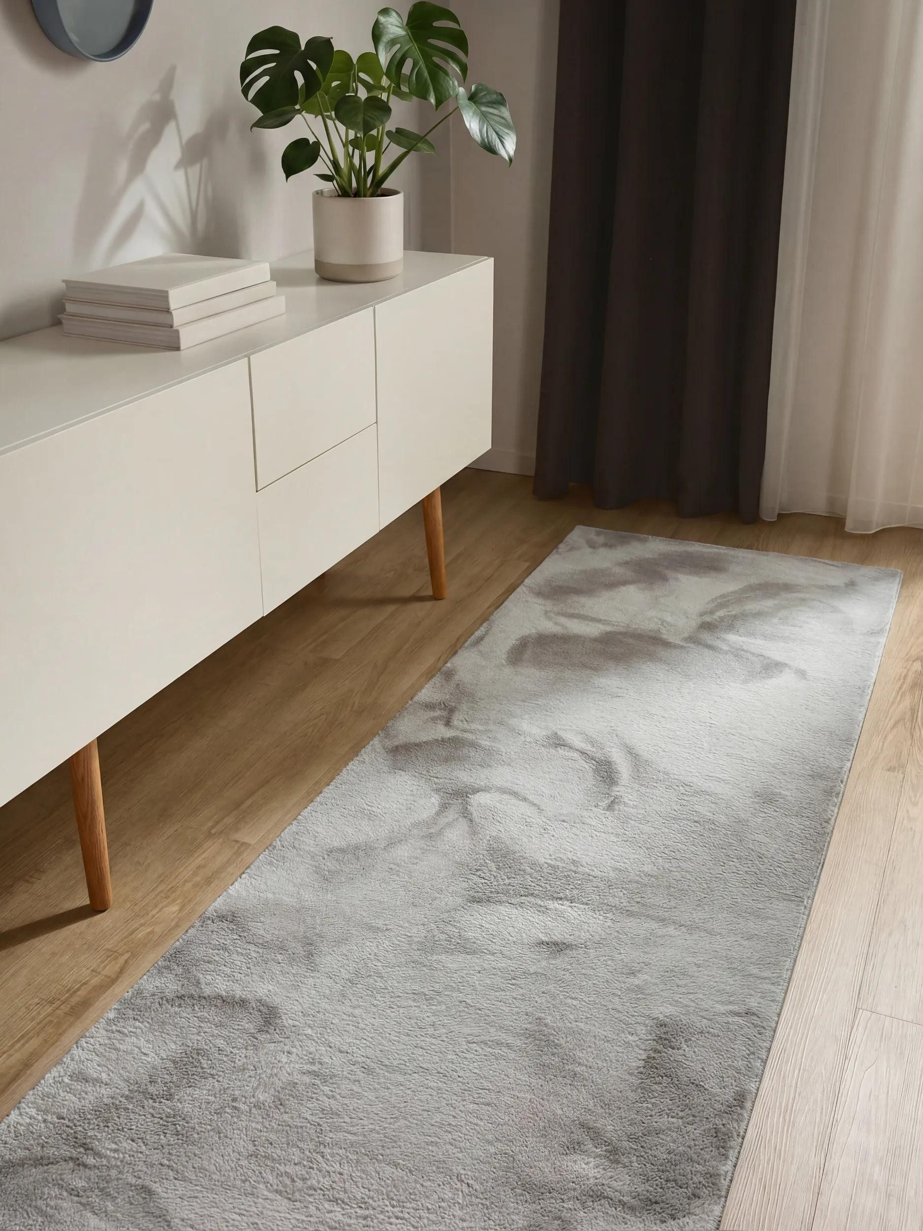 benuta Fellteppich Furry, rechteckig, Höhe: 11 mm, Teppich Wohnzimmer, Esszimmer, Schlafzimmer, Flur, Weich, Rutschfest