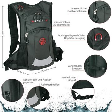 BAG STREET INTERNATIONAL Fahrradrucksack - wasserdichter Motorradrucksack - ergonomisch - Sport, Outdoor