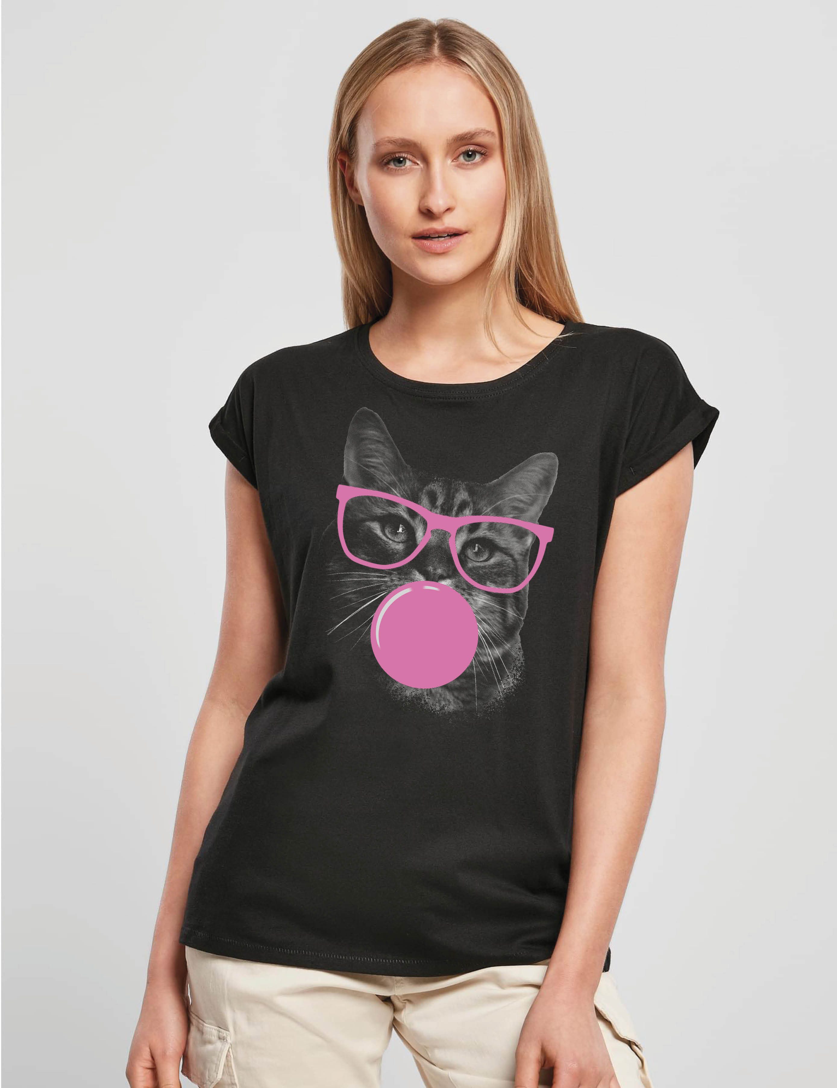 Youth Designz Print-Shirt Katze Kaugummi Damen T-Shirt als Statement oder G günstig online kaufen