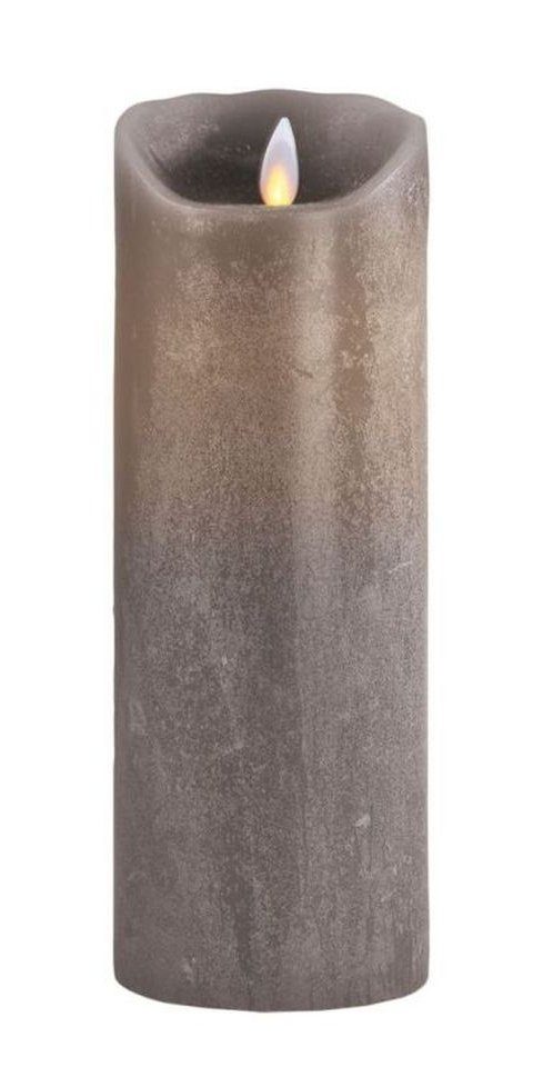 SOMPEX LED-Kerze Flame LED Kerze taupe 23cm (Set), fernbedienbar, integrierter Timer, Echtwachs
