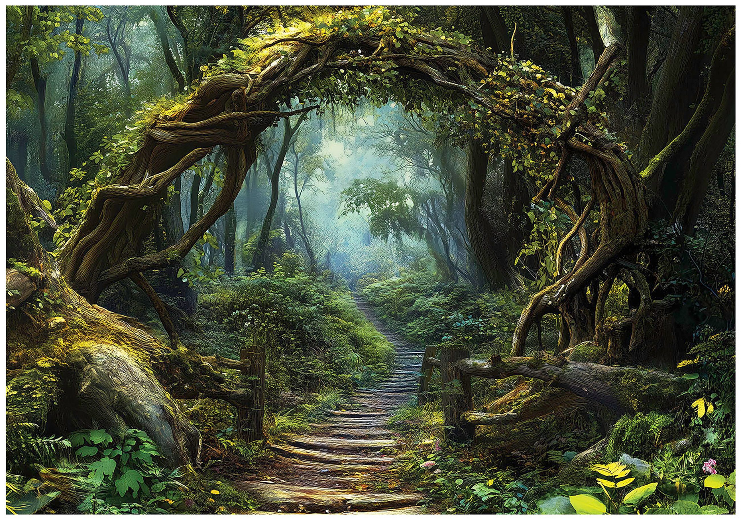 Wallarena Fototapete Wald Straße Natur Vlies Tapete Wohnzimmer Schlafzimmer günstig online kaufen