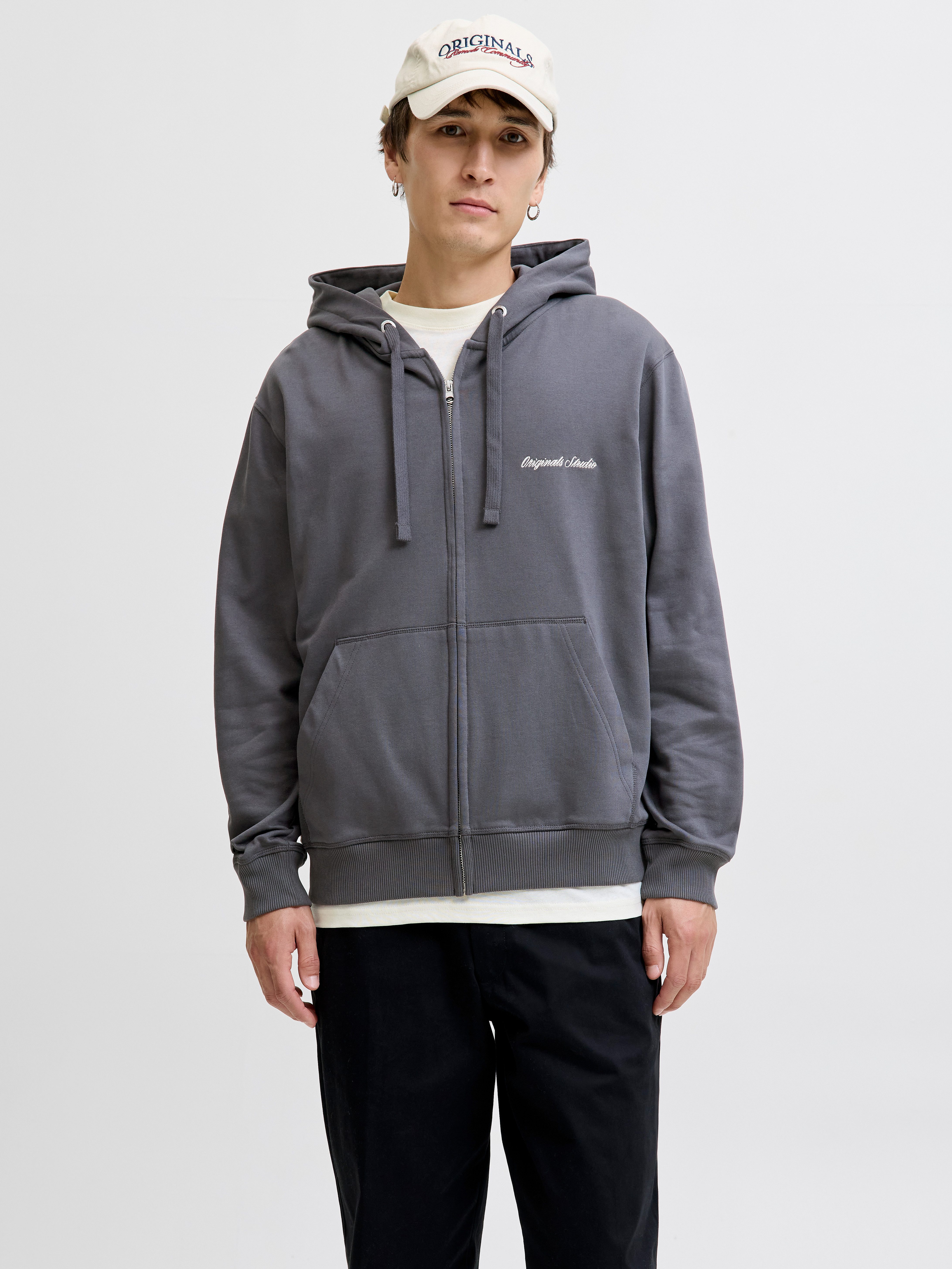 Jack & Jones Kapuzensweatshirt JORNORREBRO EMB SWEAT ZIP HOOD NOOS mit Stic günstig online kaufen