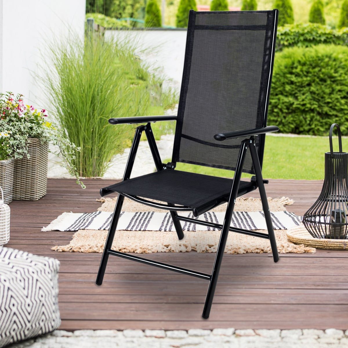 Casaria Gartenstuhl, Hochlehner Klappbar 8-Fach Verstellbar günstig online kaufen