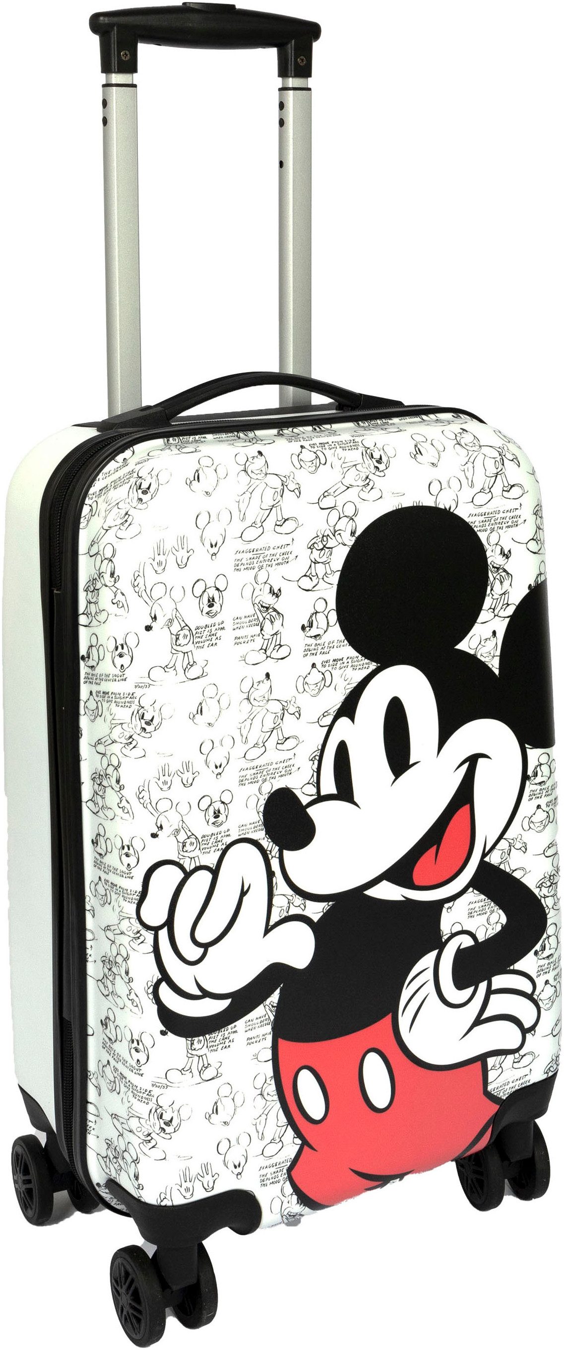 UNDERCOVER Kinderkoffer Mickey Mouse, 59 cm, 4 Rollen, mit TSA-Zahlenschloss