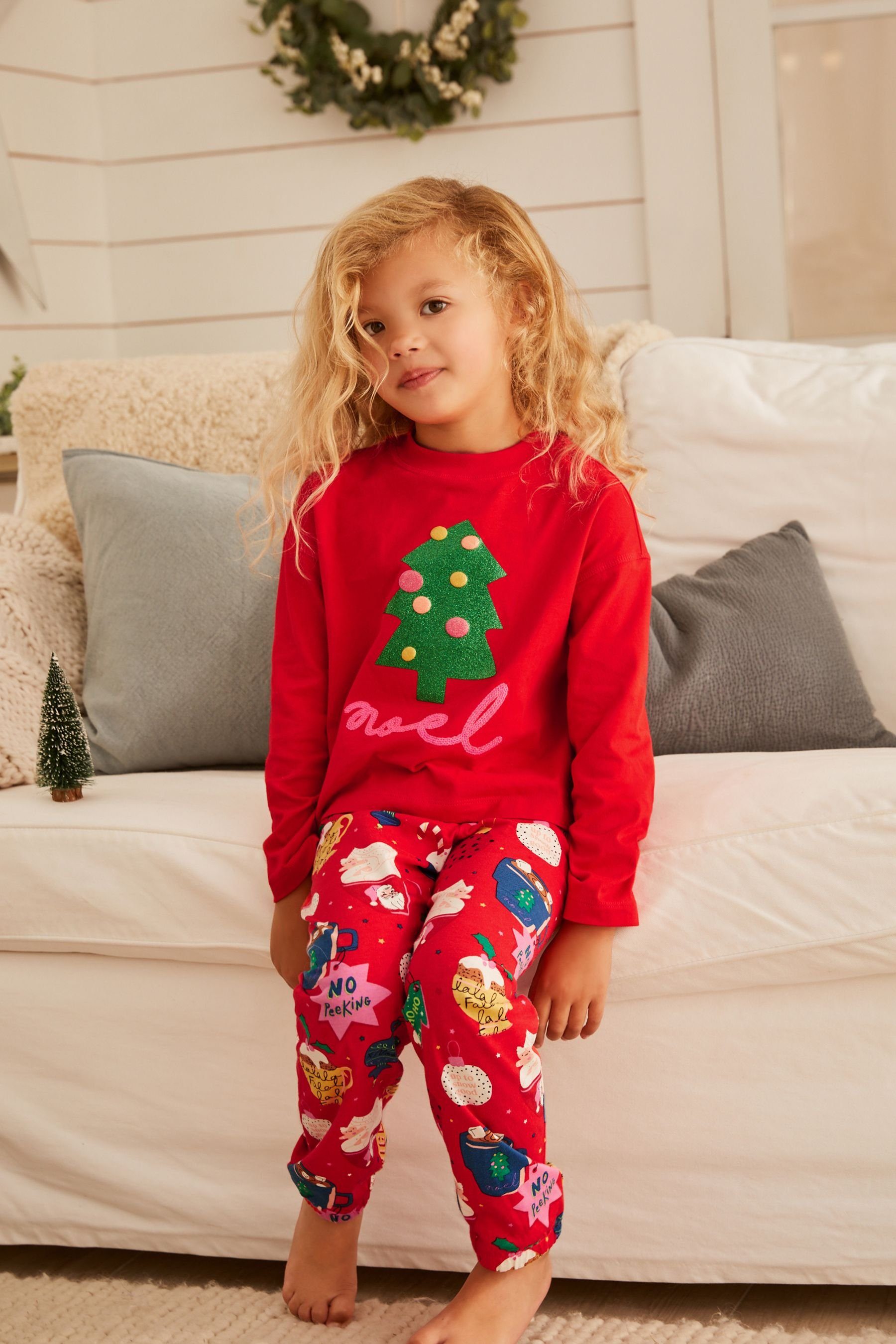 Pyjama Next Weihnachtlicher tlg) (2 Schlafanzug