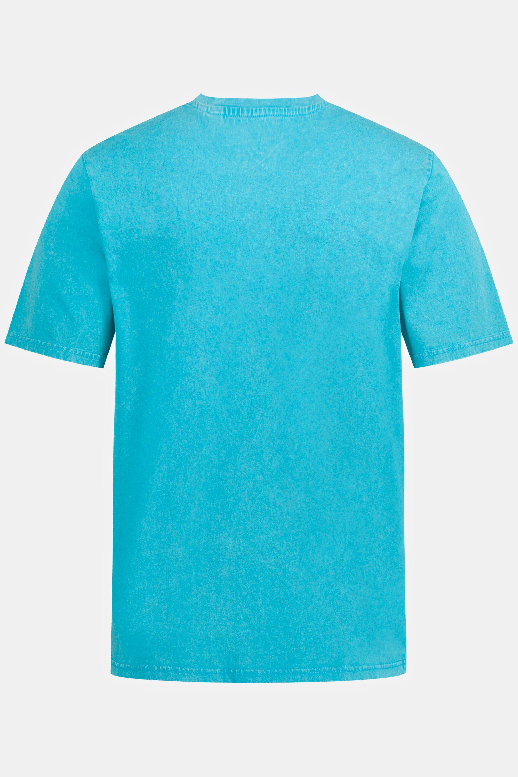 V-Ausschnitt T-Shirt washed acid T-Shirt Halbarm JP1880