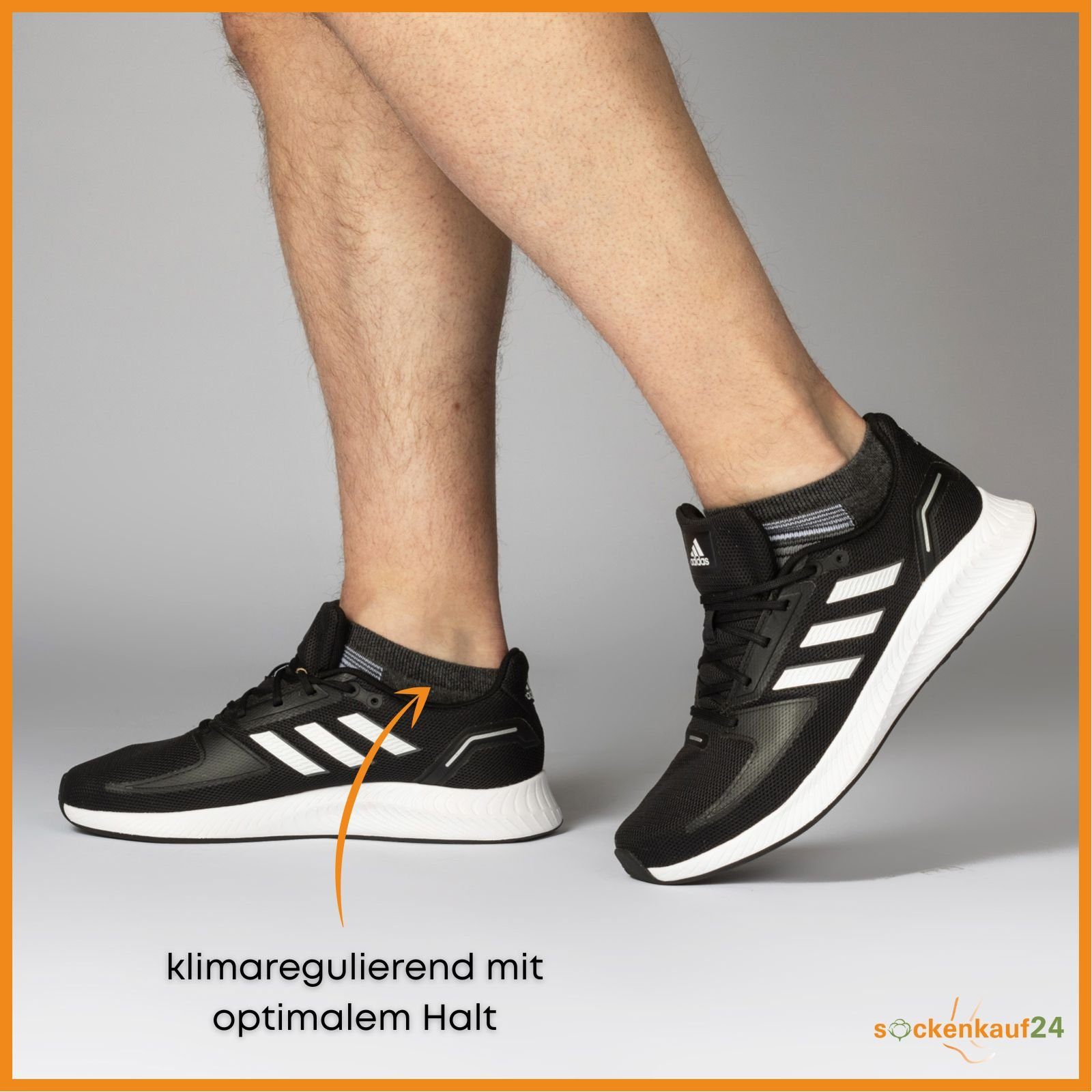 sockenkauf24 Sneakersocken 8, 8-Paar, 12 Sportsocken Socken - 20 SPORT Paar WP oder Damen&Herren (39-42, Sneaker 16735)
