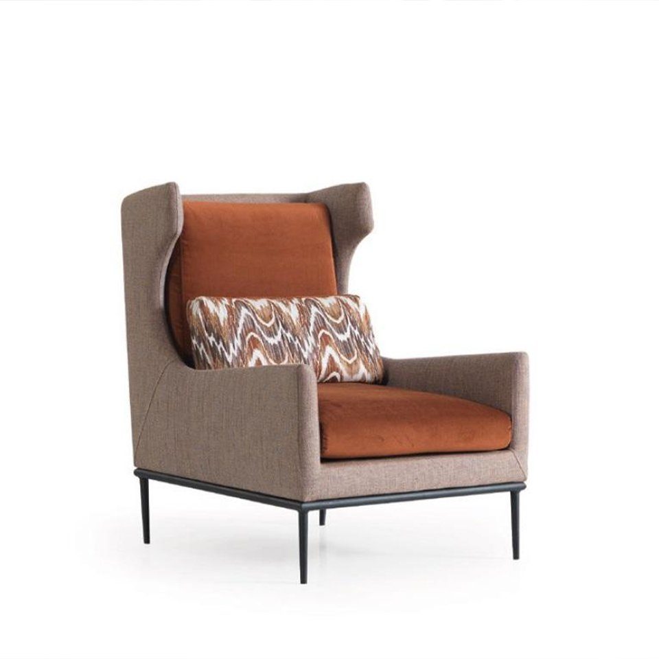 JVmoebel Sessel, Wohnzimmer Sessel Couch Polster Design Textil 1 Sitz Couchen Polster | Einzelsessel