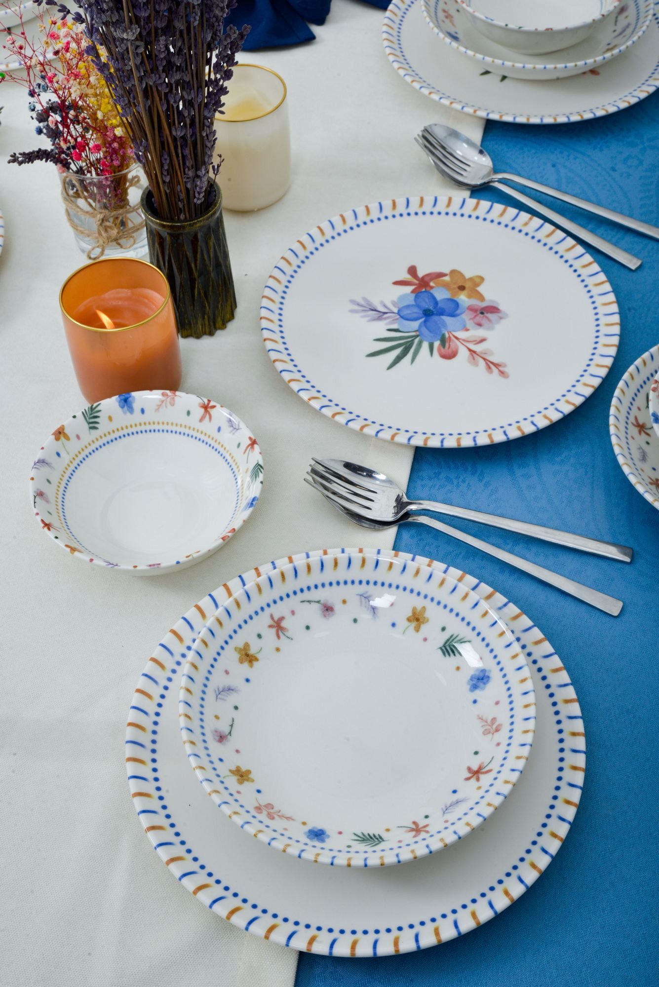 Hermia Concept Geschirr-Set Dalya (18-tlg), 6 Personen, Porzellan, 18 Teile, für 6 Personen