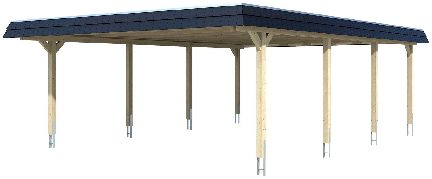 Thumbnail - Skanholz Doppelcarport Wendland, BxT: 630x879 cm, 216 cm Einfahrtshöhe