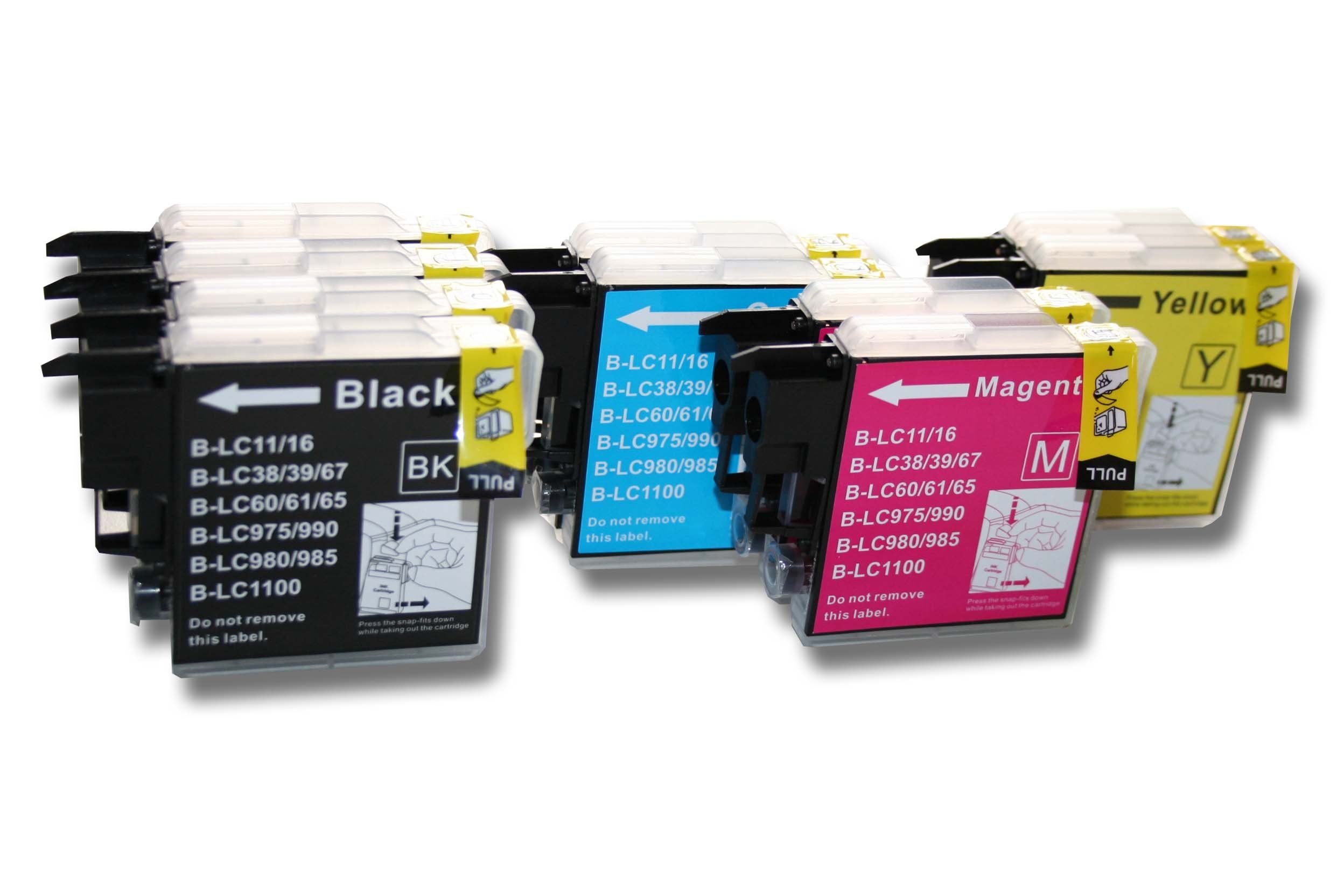 vhbw Tintenpatrone (passend für Brother DCP-385C, DCP-387C, DCP-395CN, DCP-535CN Drucker & Kopierer Tintenstrahldrucker)