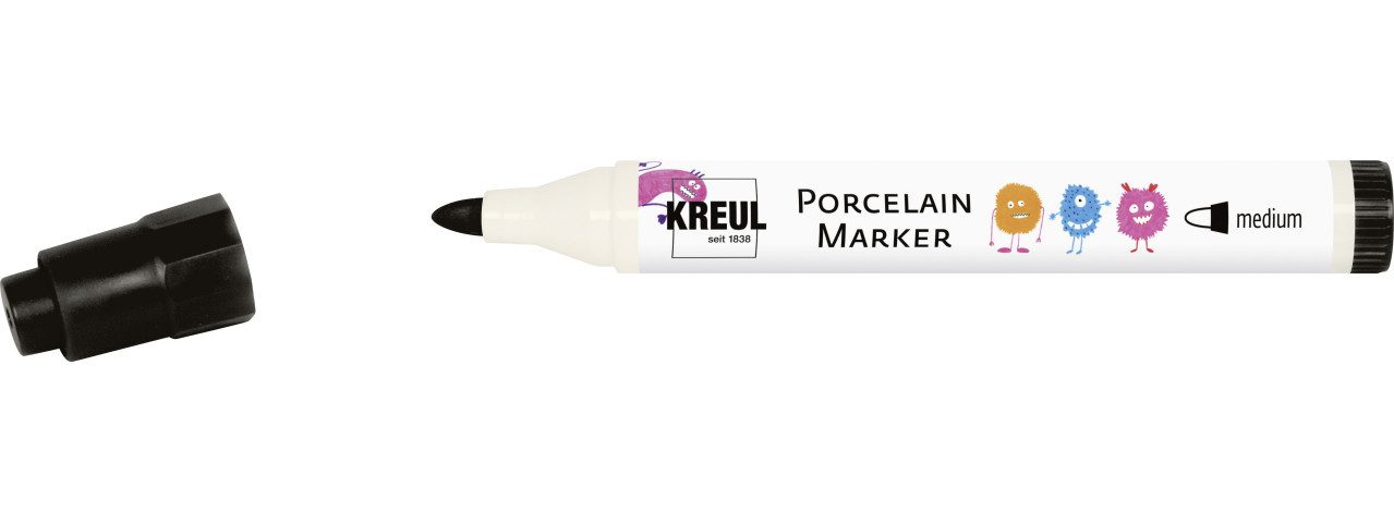 Kreul Bastelfarbe Kreul PorcelainPen easy schwarz 1 - 3 mm