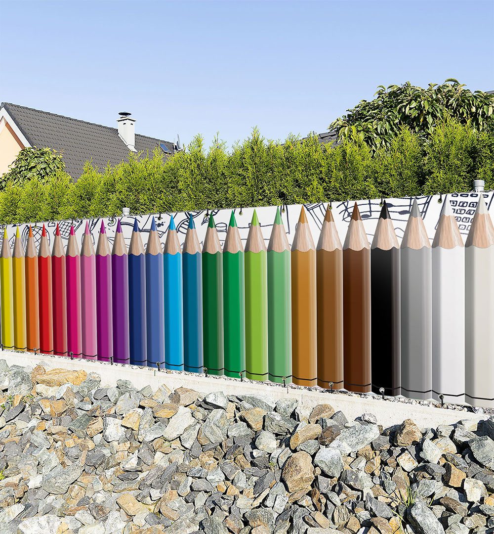 MyMaxxi Sichtschutzzaunmatten Zaunbanner School-Pen Sichtschutz Garten Zaun, (Bu