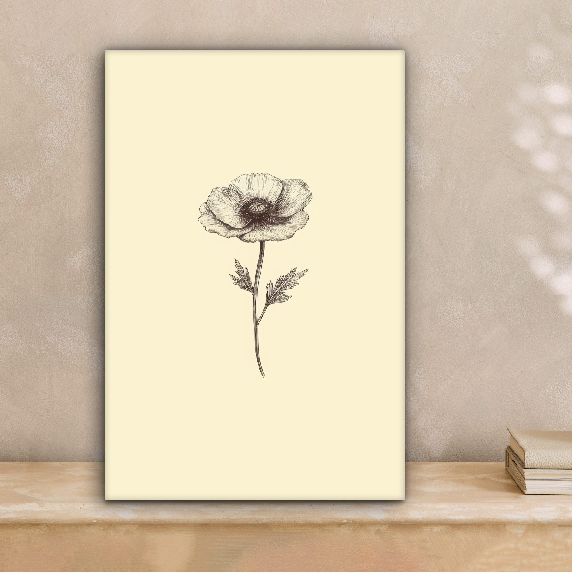 OneMillionCanvasses® Leinwandbild Mohn - Illustration - günstig online kaufen