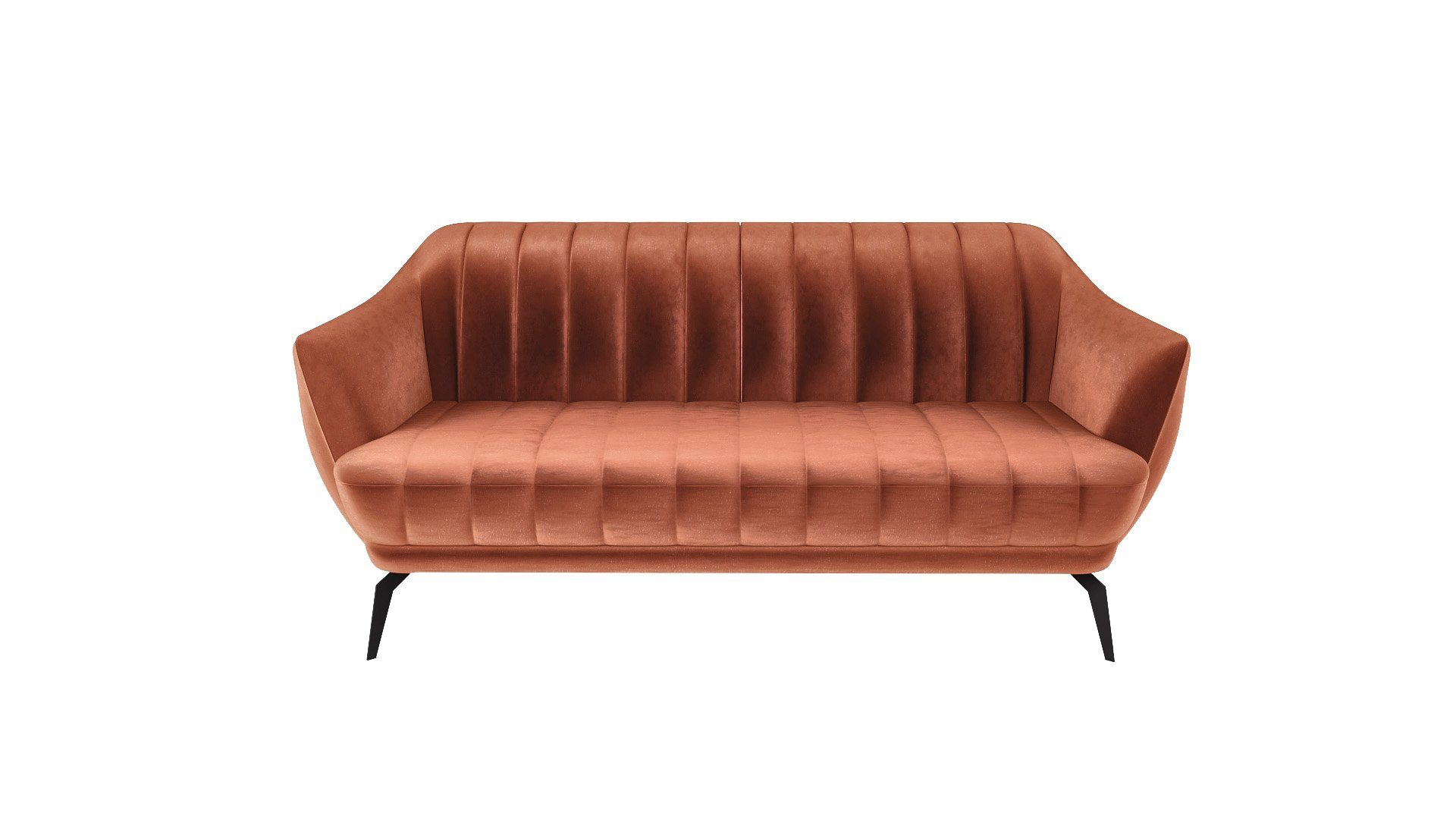 Siblo 2-Sitzer Elegantes Zweisitzer Sofa Fore 2 - Modernes Sofa - 2-Sitzer Sofa Orange