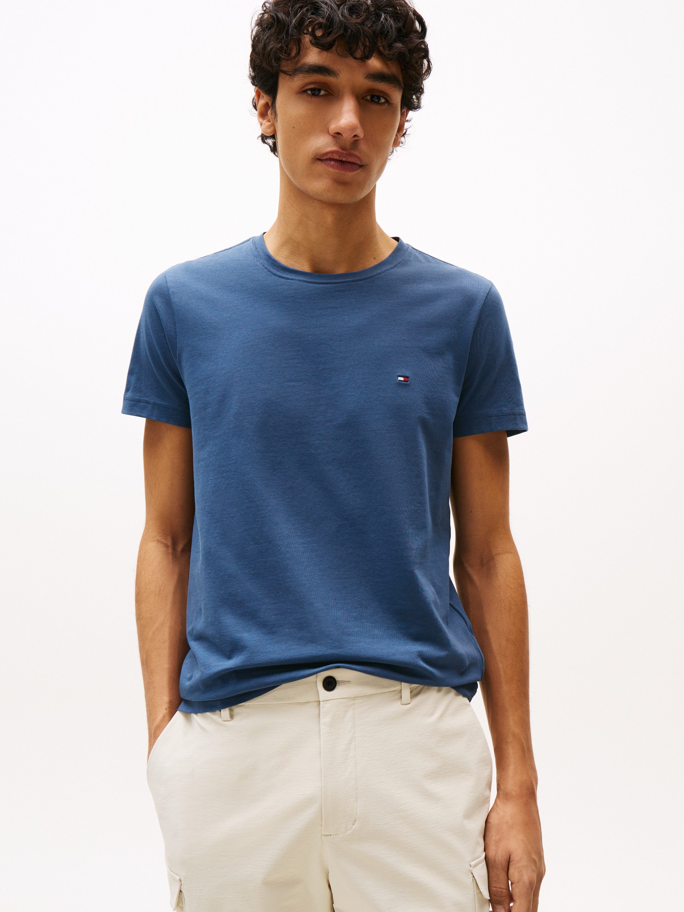 Tommy Hilfiger T-Shirt STRETCH SLIM FIT TEE mit Rundhalsausschnitt
