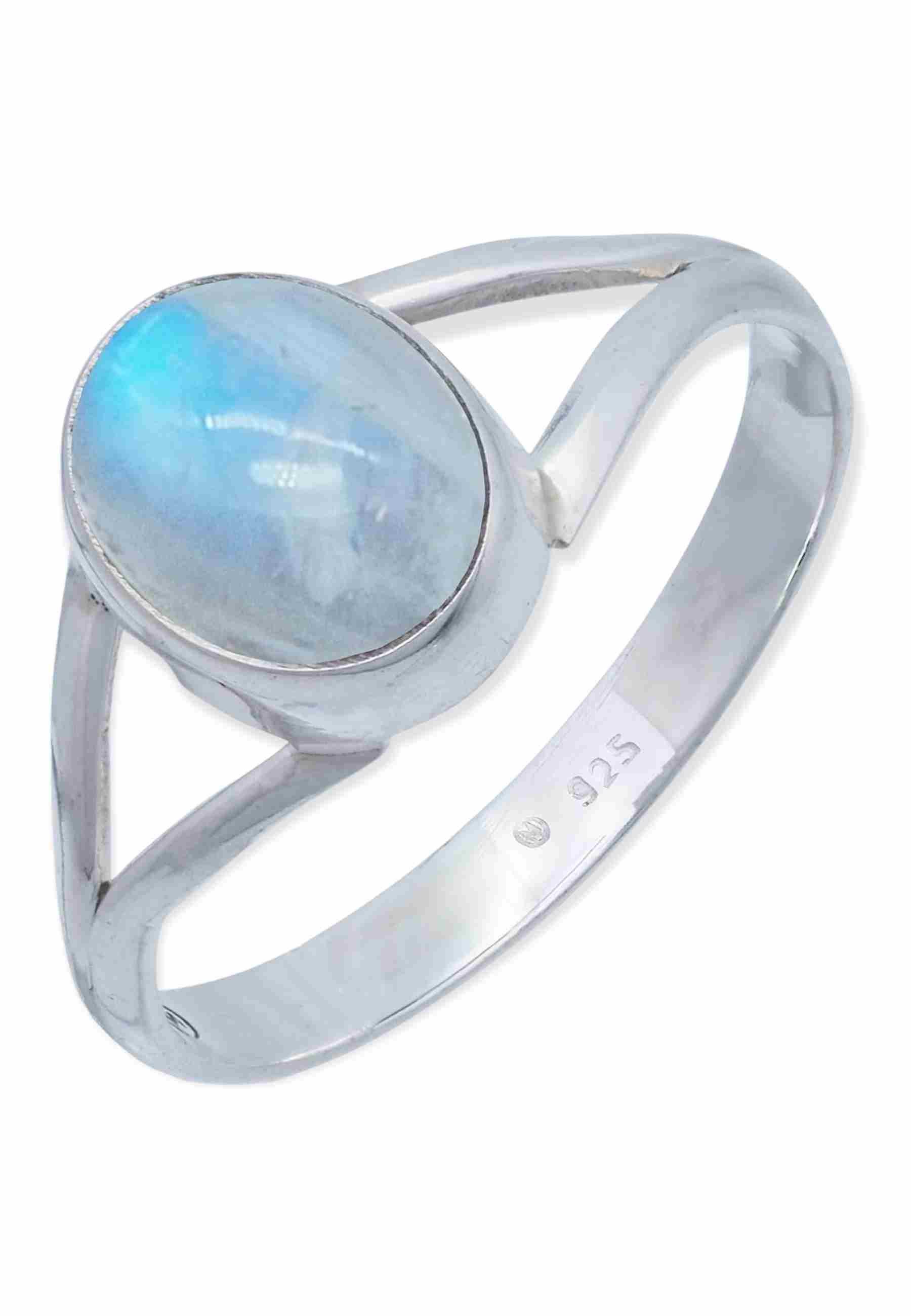 mantraroma Silberring HARDIN aus 925 Silber mit Regenbogen Mondstein (Ring günstig online kaufen