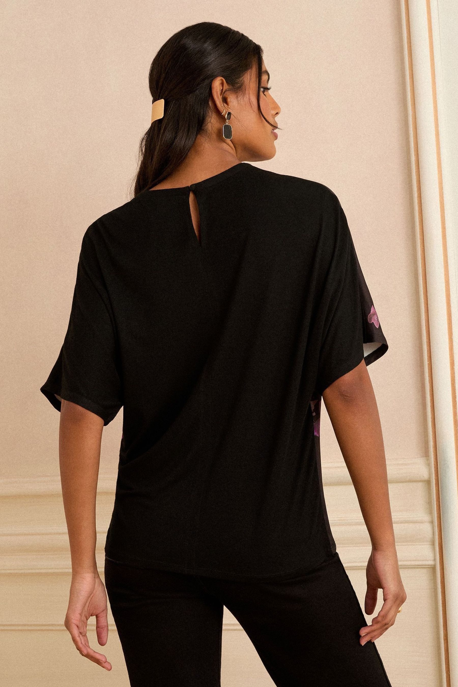 Love & Roses Satinbluse Love & Roses Satinoberteil mit Blumenstickerei (1-t günstig online kaufen