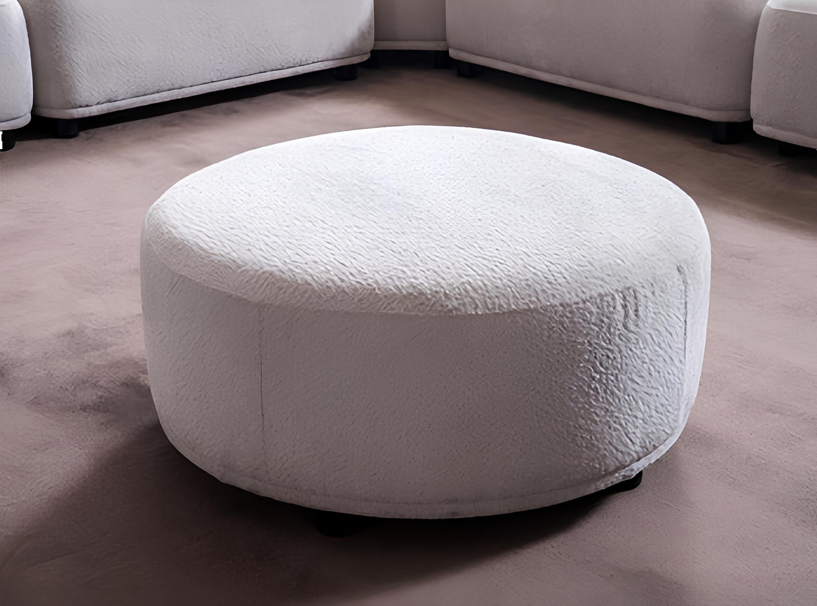 JVmoebel Ottomane Pouf Hocker Runder Komfort Beistellhocker Polsterhocker Sitzhocker, Made in Europa