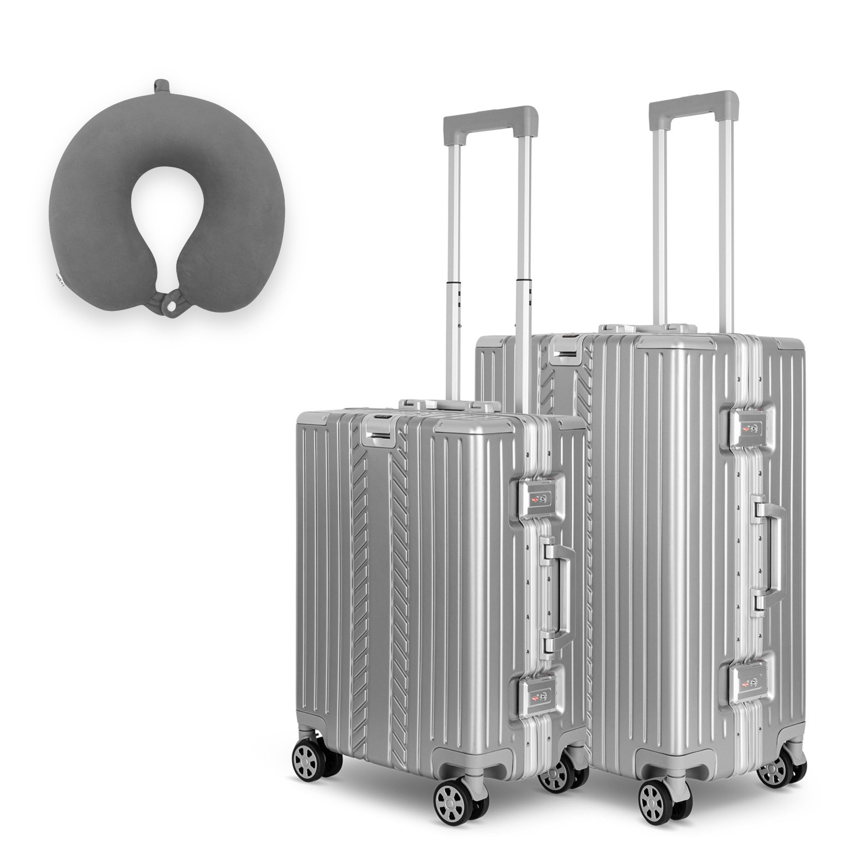 WINLIFE Trolley Hartschalen-Koffer Alu-Rahmen Silber Trolley günstig online kaufen