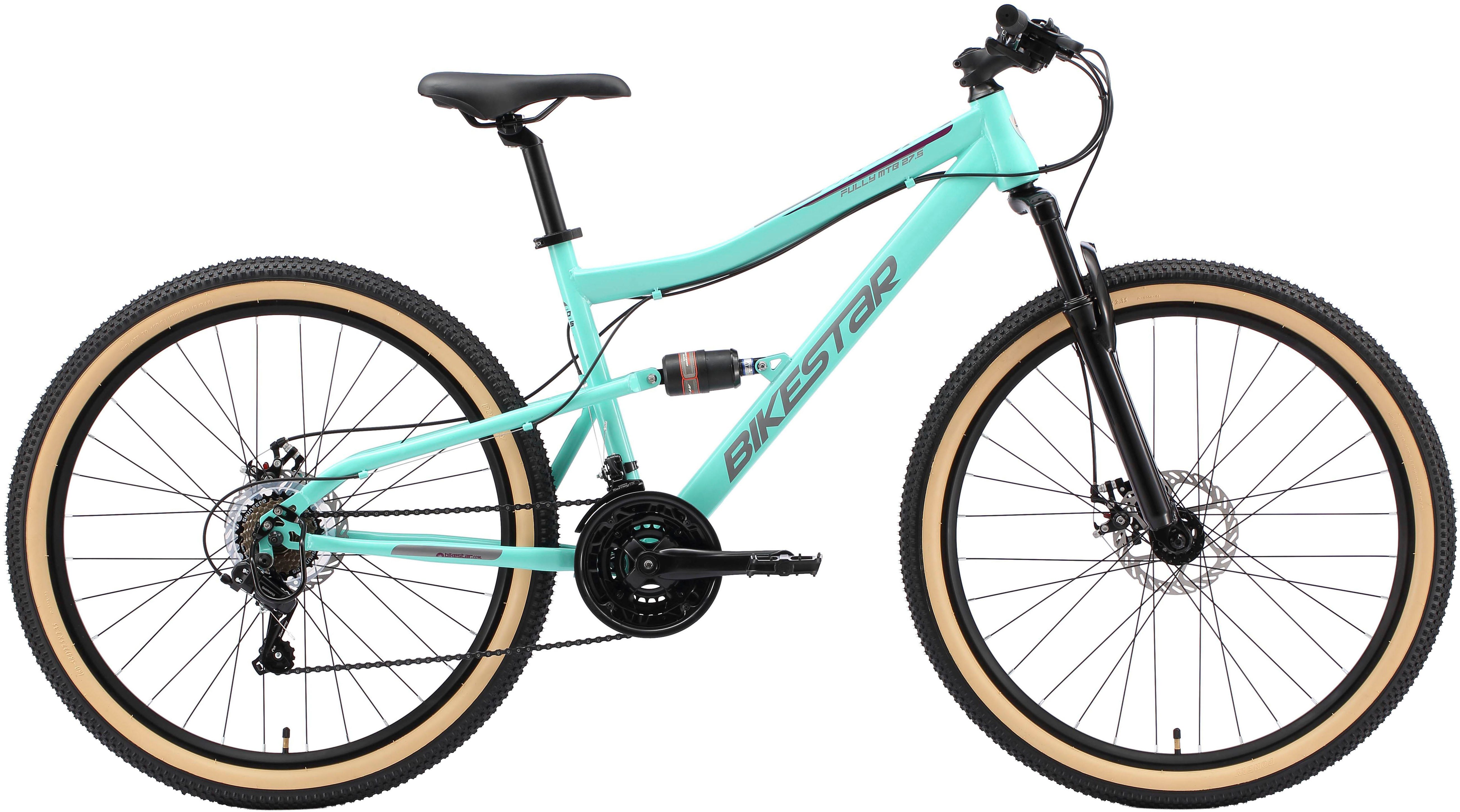 Bikestar Mountainbike, 21 Gang Shimano RD-TY300 Schaltwerk, Kettenschaltung, für Damen und Herren, Kettenschaltung