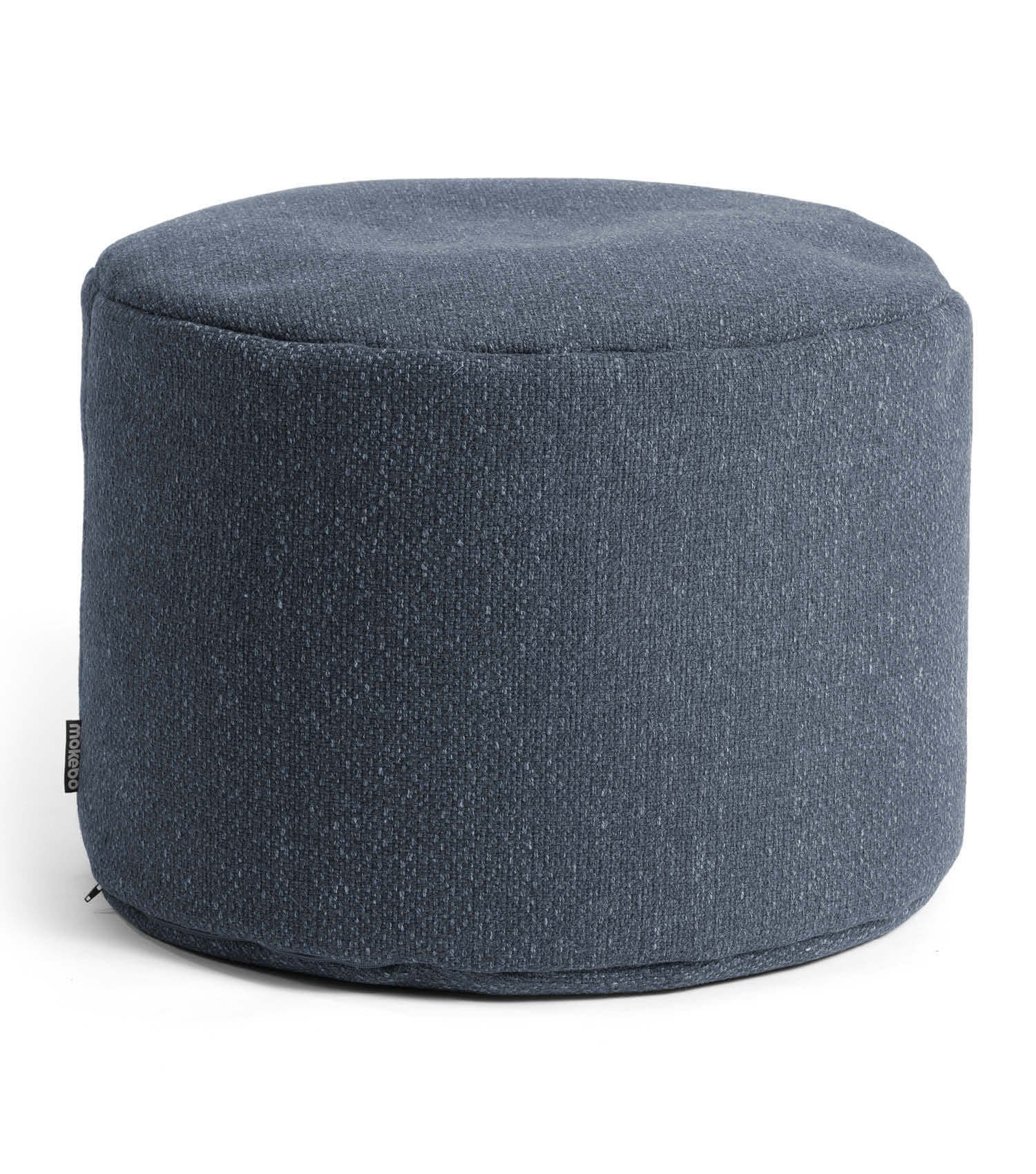 mokebo Pouf Der Ruhepouf (aus nachhaltigem Recyclingstoff), Cordsofa oder Eckcouch aus weichem Cordstoff in Grau