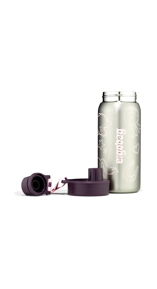 ergobag Trinkflasche Edelstahl Trinkflasche, auslaufsicher und kohlensäuregeeignet