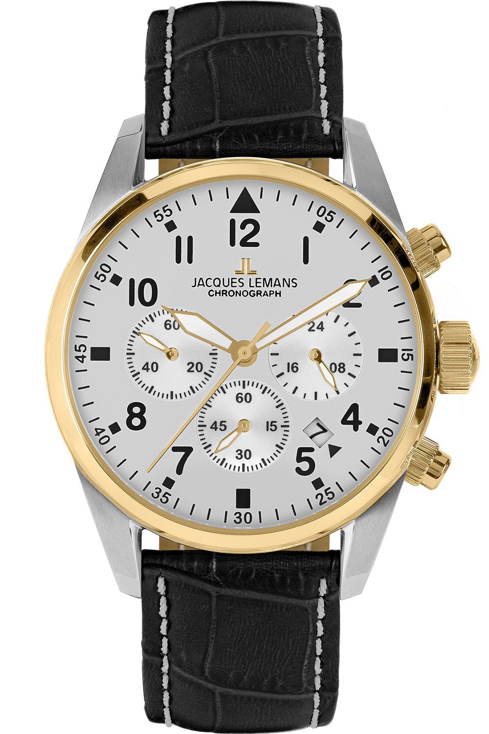 Jacques Lemans Quarzuhr Sport Schwarz/Zweifarbig