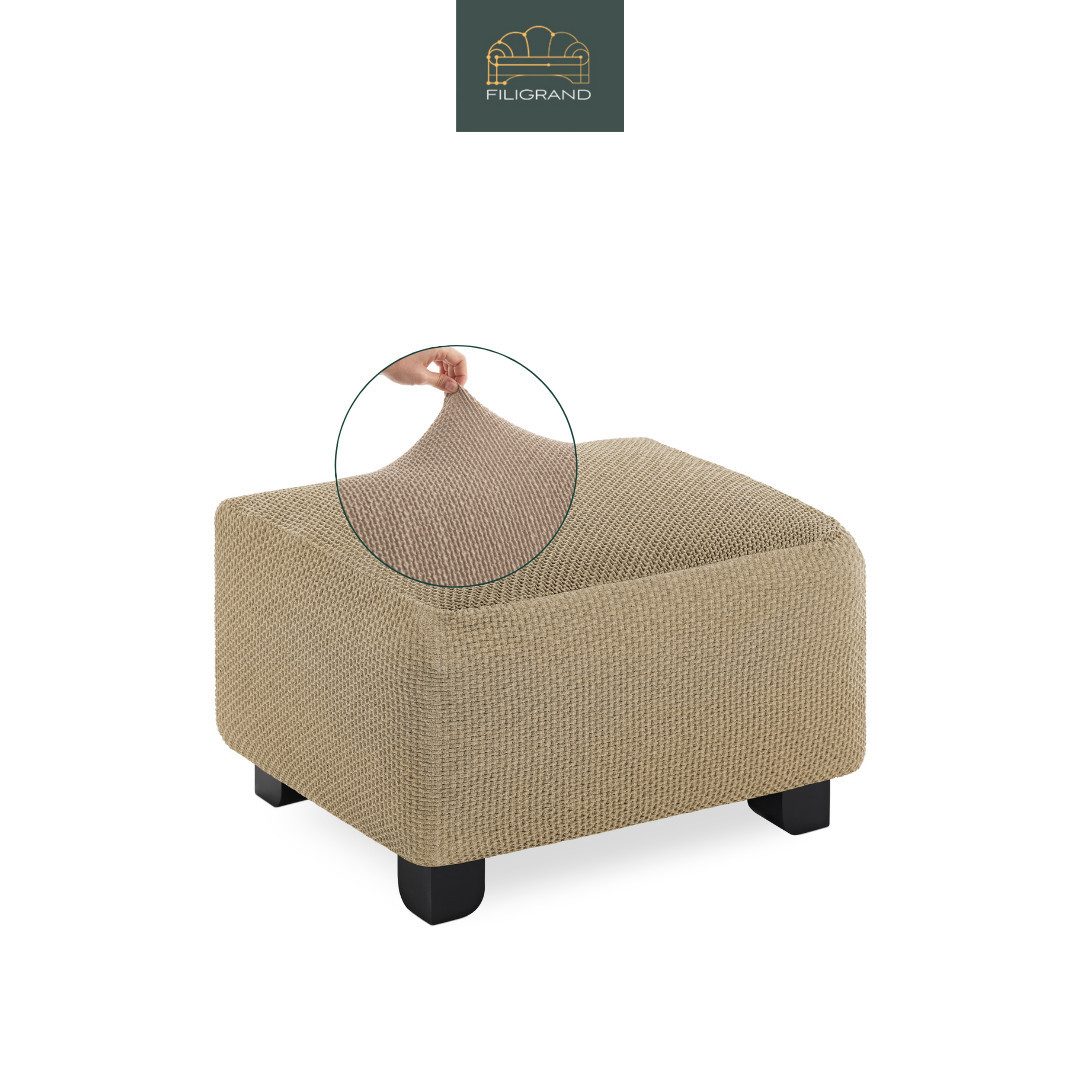 Belmarti Stuhlhusse Hockerbezug, spanische Handarbeit, elastisches Material, hochwertiger und langlebiger Baumwollmix