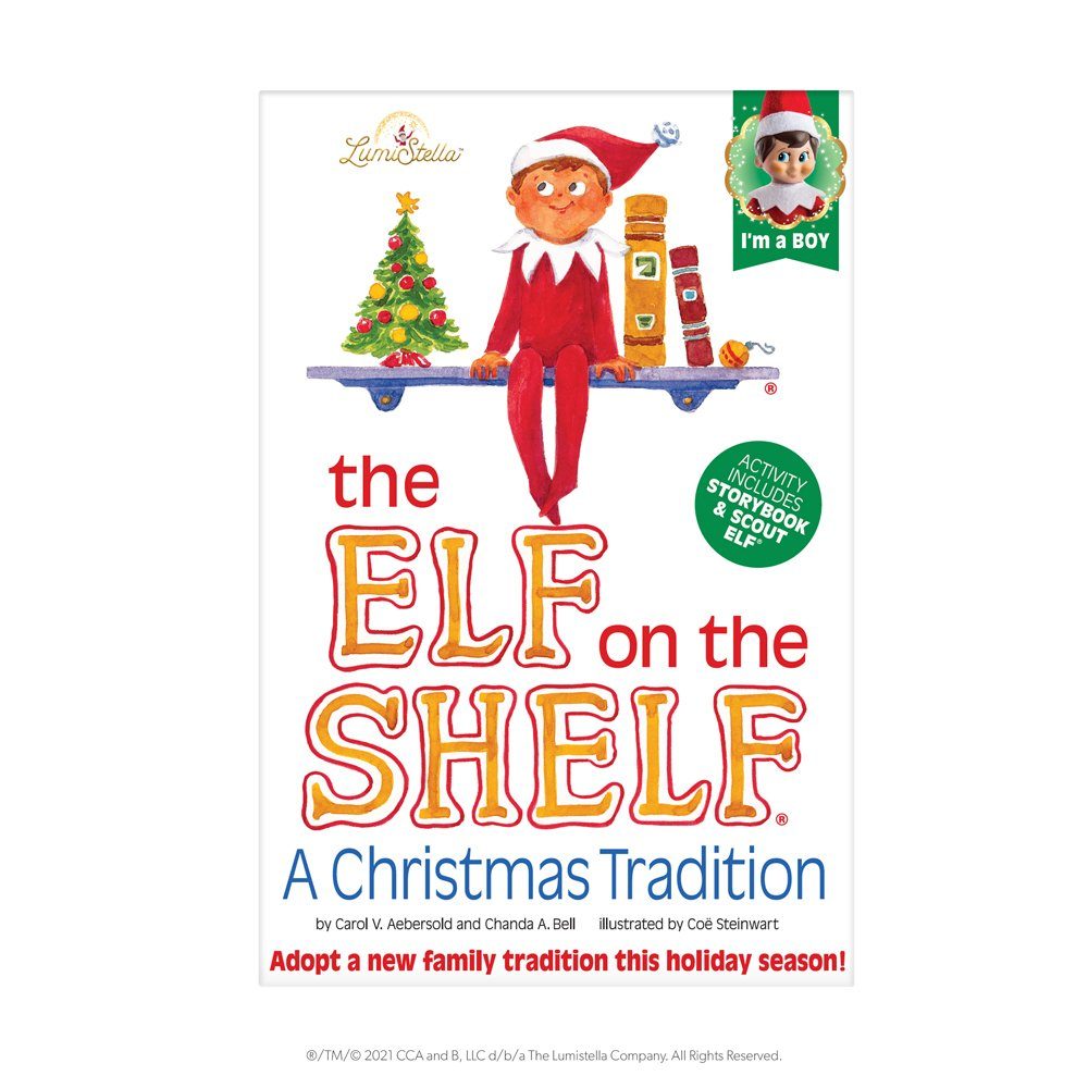 the Englisch Shelf® Weihnachtsfigur Elf Shelf on Box Set The the Elf Light Junge on