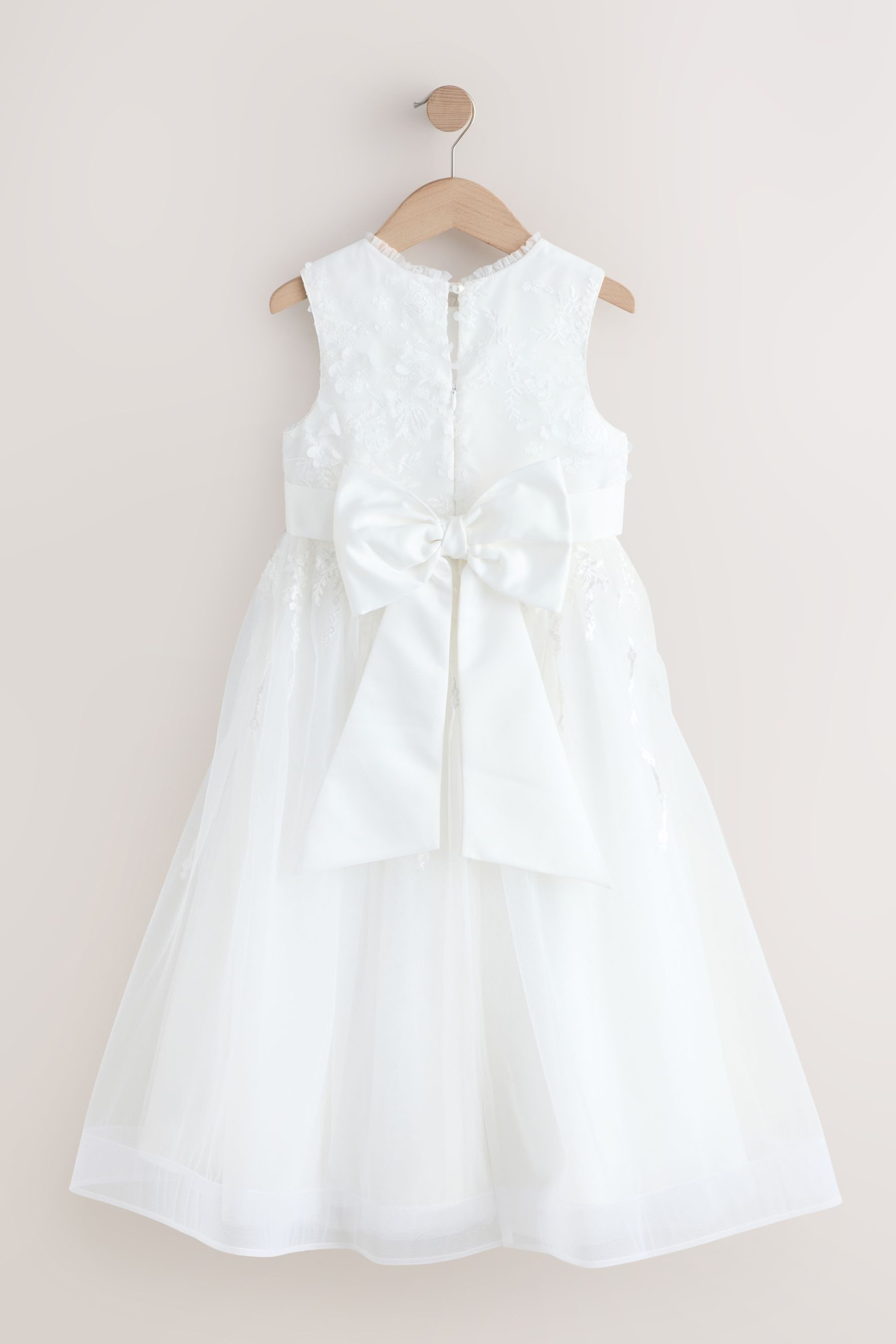 Next Partykleid Kleid mit Blumenstickereien und Schleife (1-tlg)