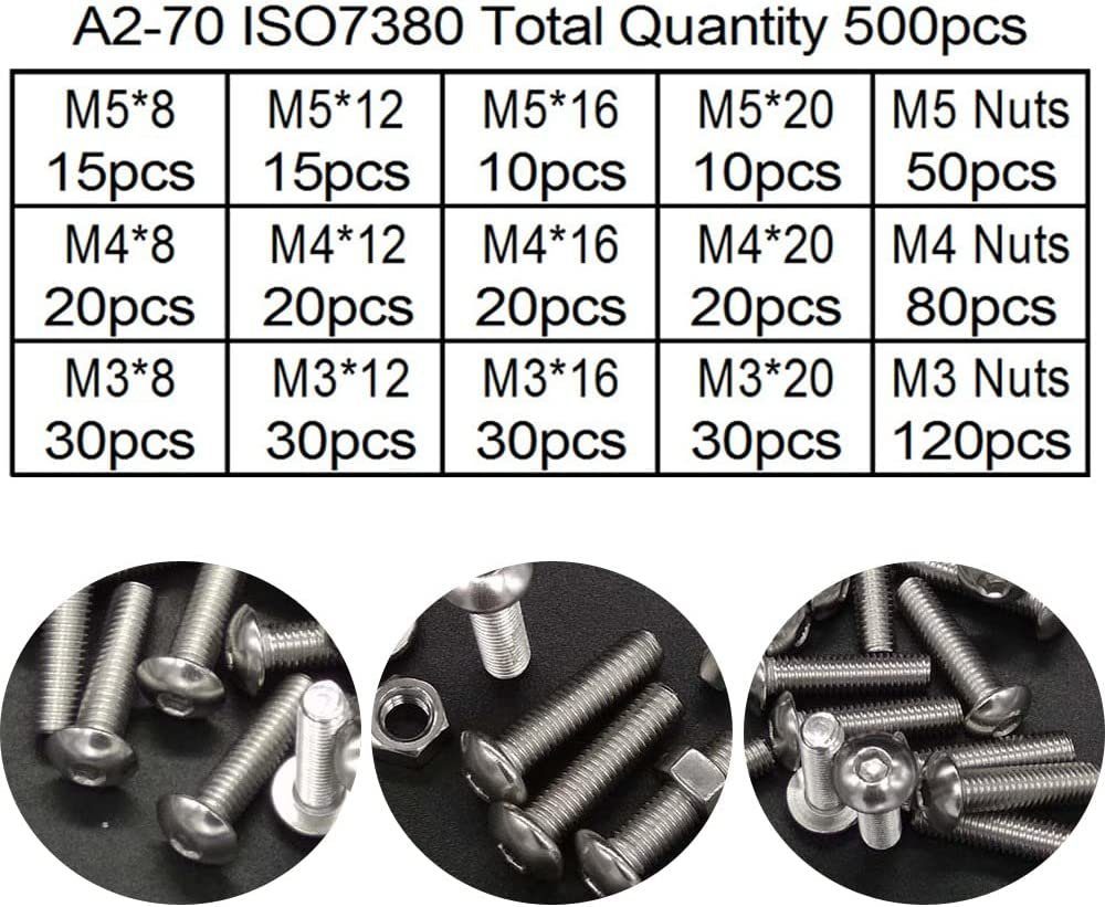 Blusmart Schrauben-Set 170 Stück U-Clips Für M3/4/5, Robuste  Multifunktionsmuttern Für Die