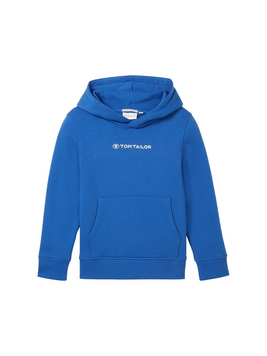 Logo TAILOR Print blue sapphire Hoodie soft mit Sweatshirt TOM