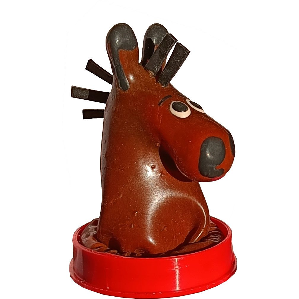 ERCO Kondome Scherzkondom mit Tierfigur Hengst, 1 St., handbemalter Scherzartikel