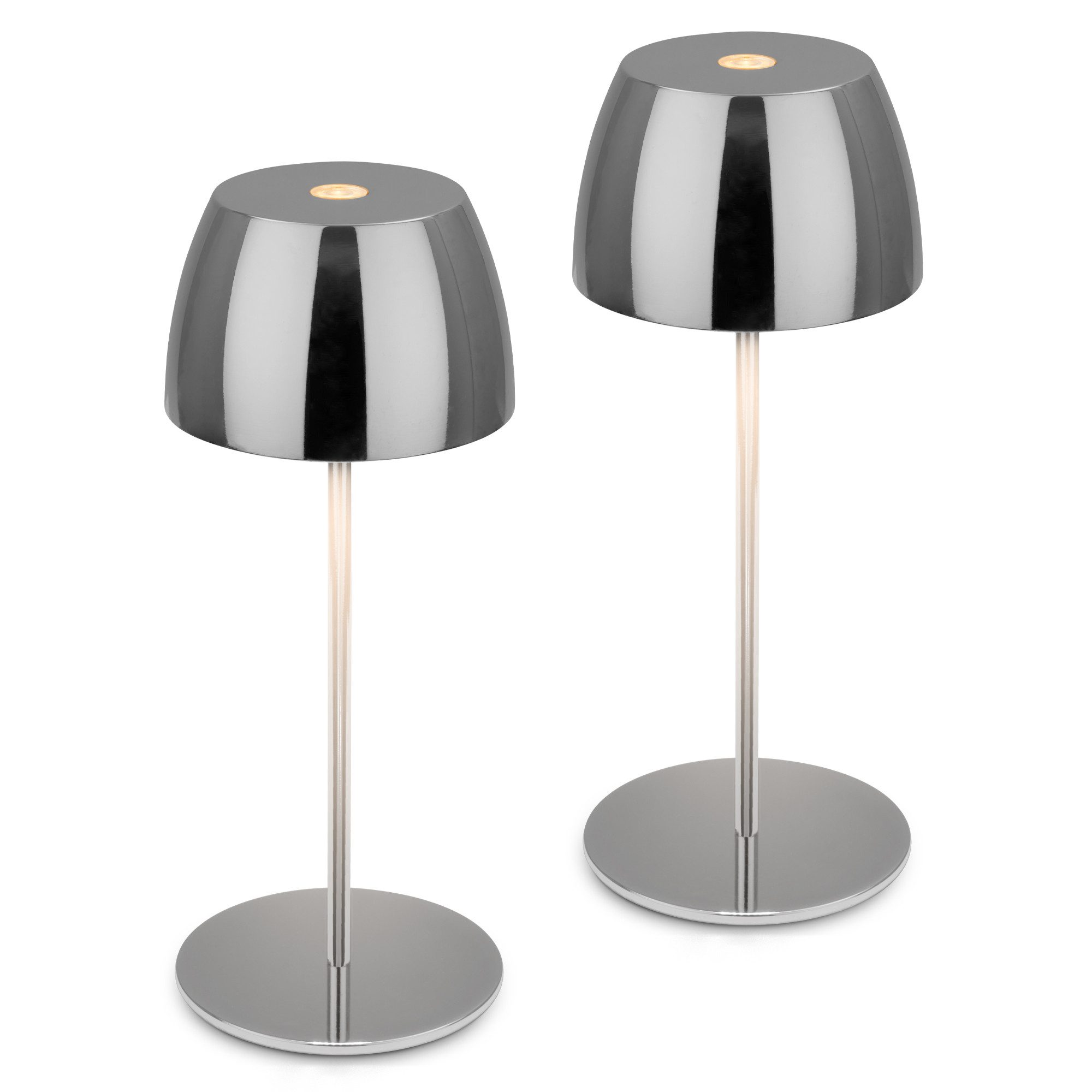 Briloner Leuchten LED Tischleuchte kabellos dimmbar touch Tischlampe Akku Indoor/Outdoor, LED fest integriert, Tischlampe kabellos 20 x 8 cm versch. Farben 2,5W Wohnzimmer