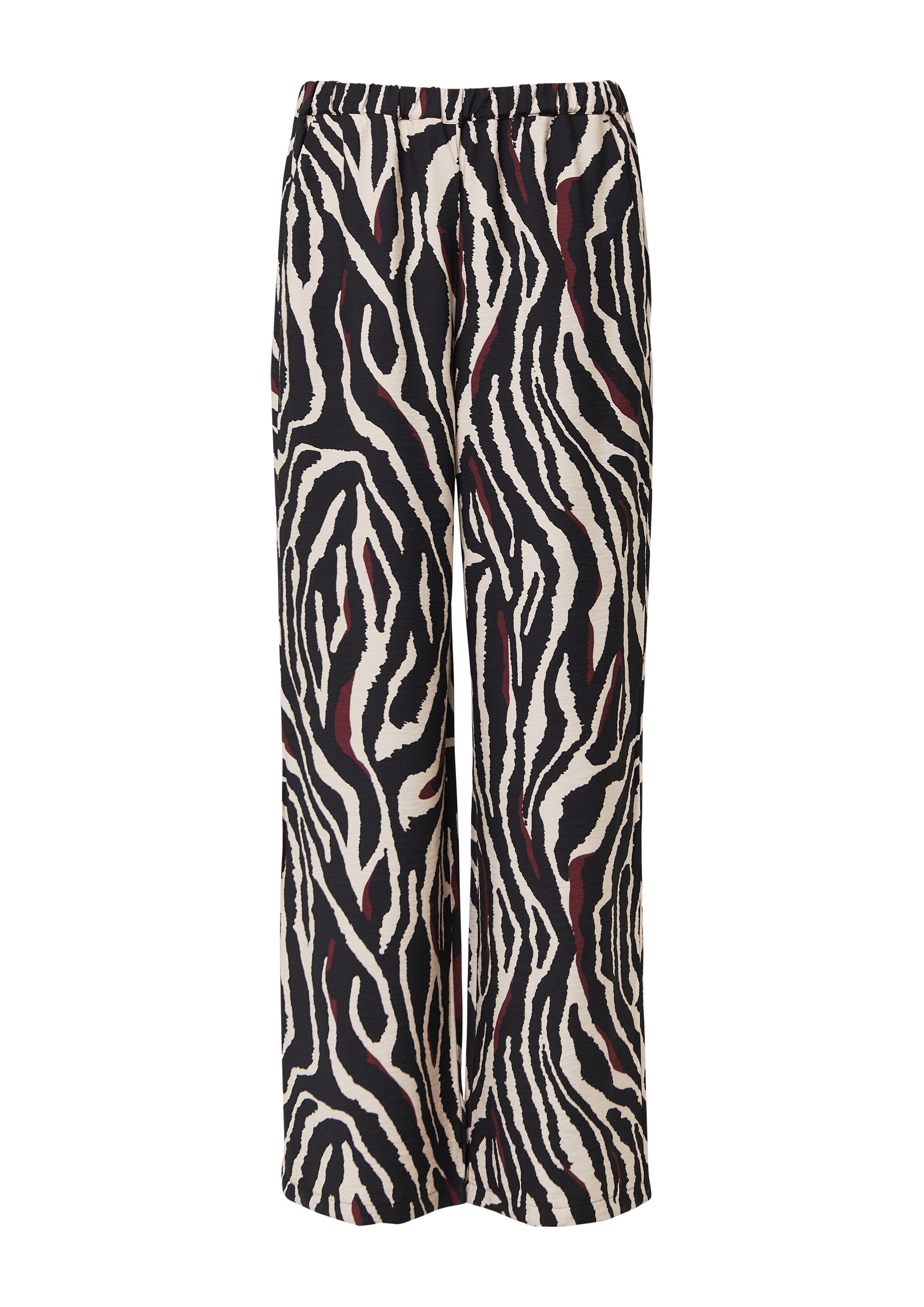 comma Chinos Hose Wide-Leg-Hose mit All-over-Print und Eingrifftaschen günstig online kaufen