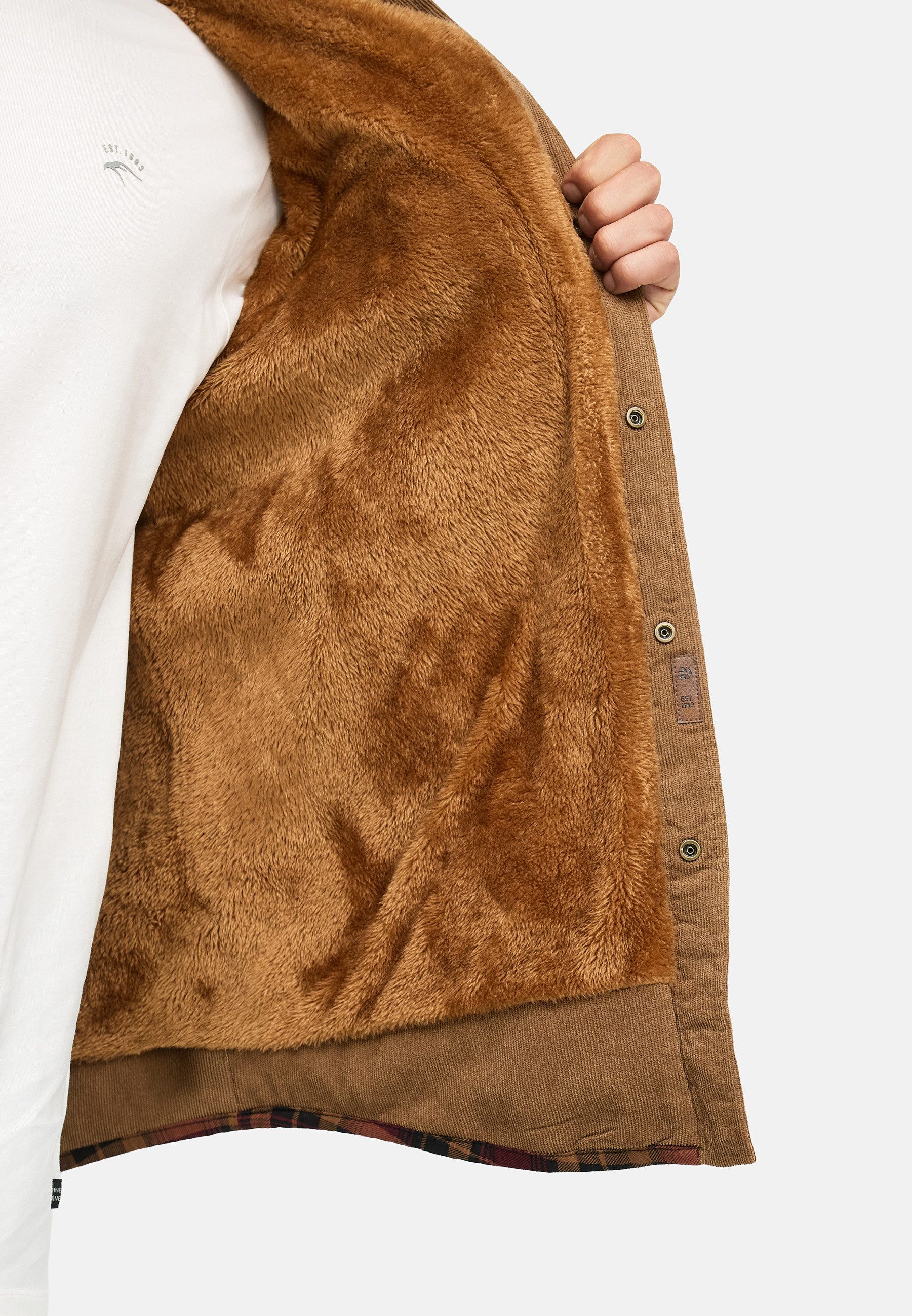 INDICODE Sommerjacke Herren INHolz Übergangsjacke Herrenjacke Warm gefüttertes Holzfällerhemd mit Teddy-Innenseite – Bild 4 von 5