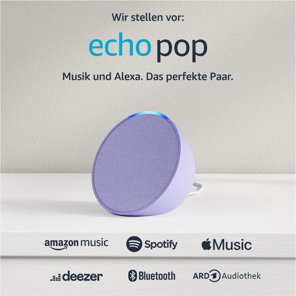 (WLAN Lautsprecher Echo Schwarz Multiroom Anthrazit Bluetooth Amazon 2023 Pop WLAN Alexa Bluetooth) (WiFi),