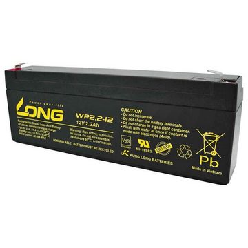 Kung Long Kung Long WP2.2-12 Blei Akku mit VDS -Zulassung, 4,8mm Steckkontakte Akku 2200 mAh (12,0 V)