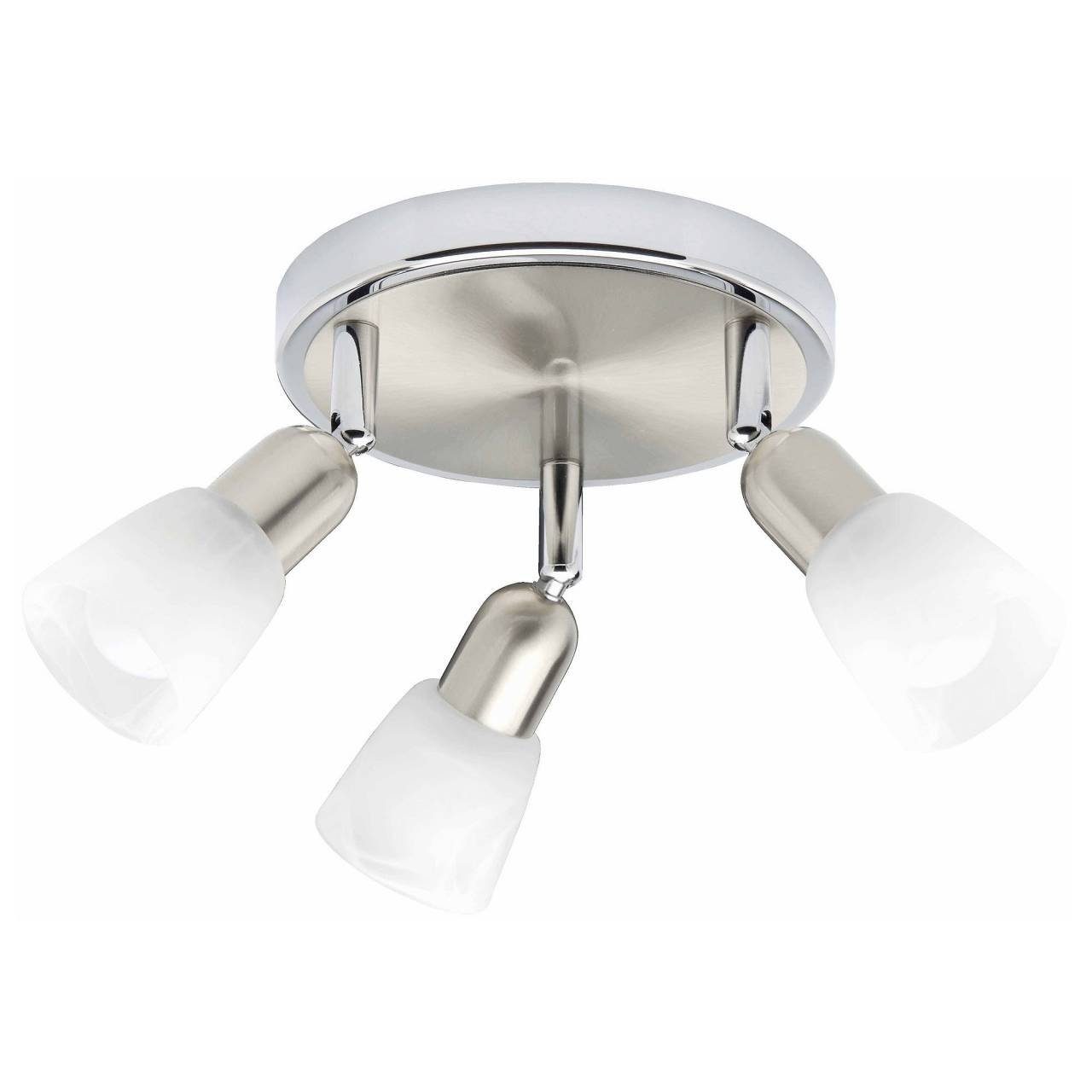 Brilliant Deckenleuchten Sofia, Lampe Sofia Spotrondell 3flg eisen/chrom/we günstig online kaufen