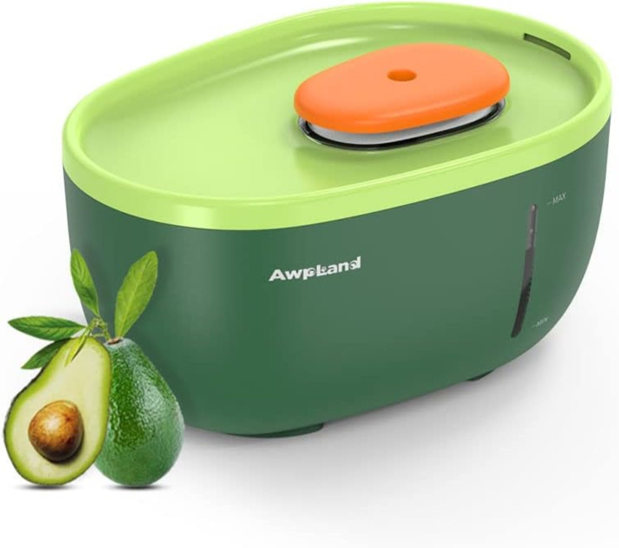 Trinkbrunnen Avocado Katzenbrunnen Trinkbrunnen 2L mit LED, Filter, leise Pumpe