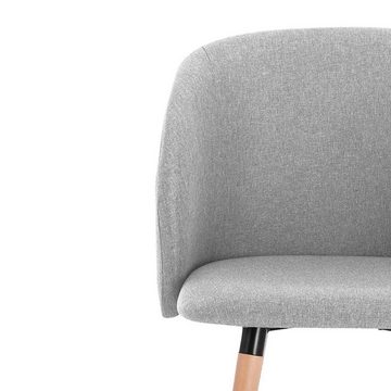 Woltu Esszimmerstuhl (Set, 2 St), Design Stuhl Leinen Gestell aus Massivholz