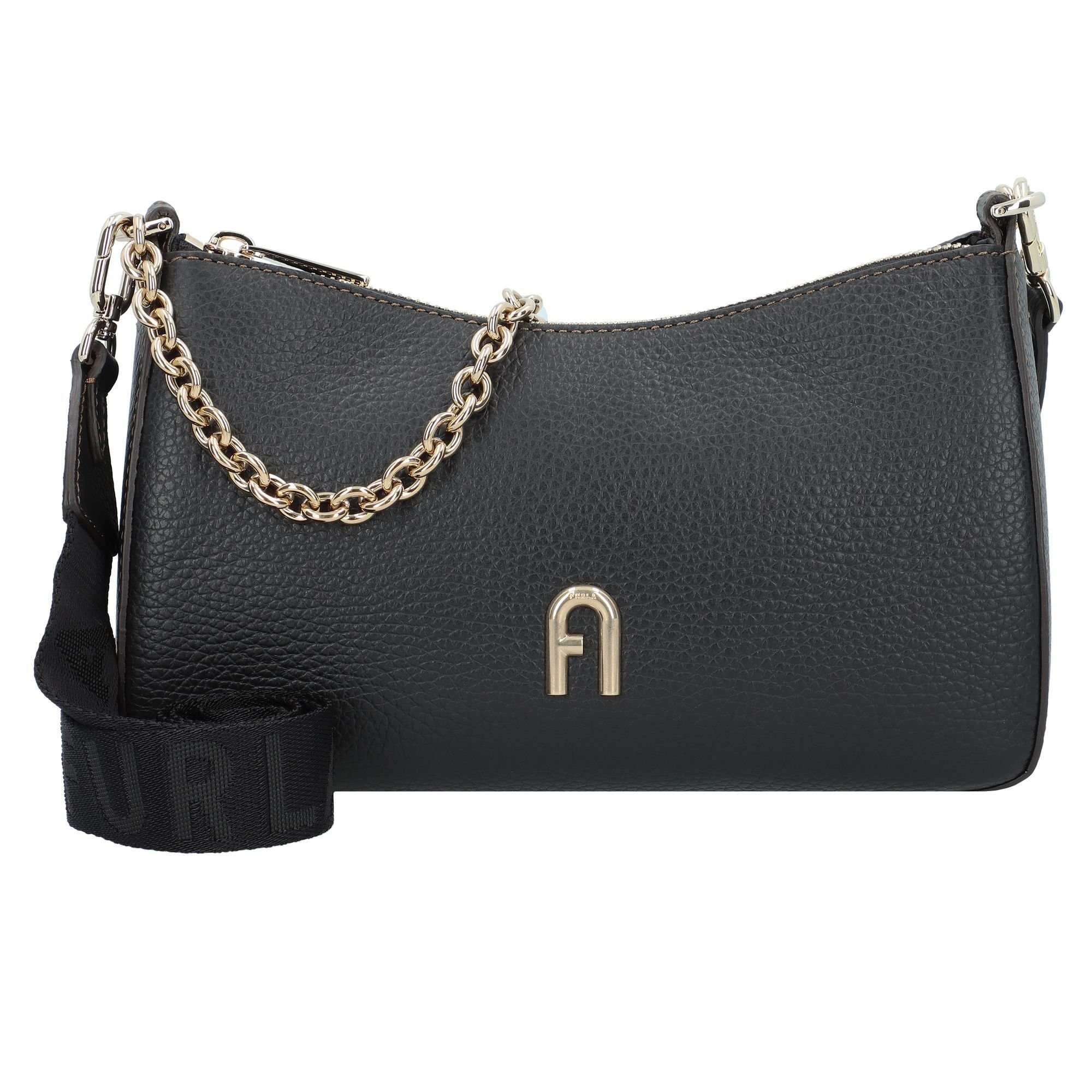 Furla Schultertasche Primula, Leder nero