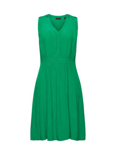 Esprit Midikleid A-Linien-Kleid mit gesmokter Taille