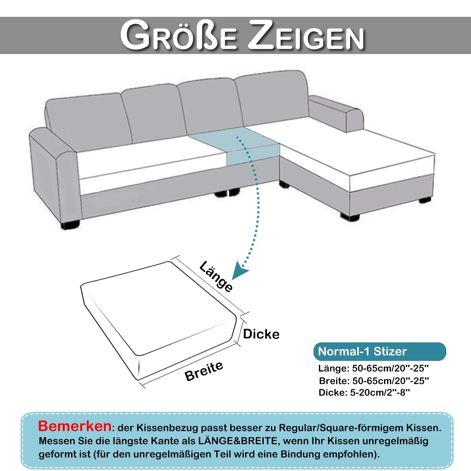 Sofahusse Stretch, Samt, mit elastischer für Sofa, Unterseite, Rosnek Dunkelgrau