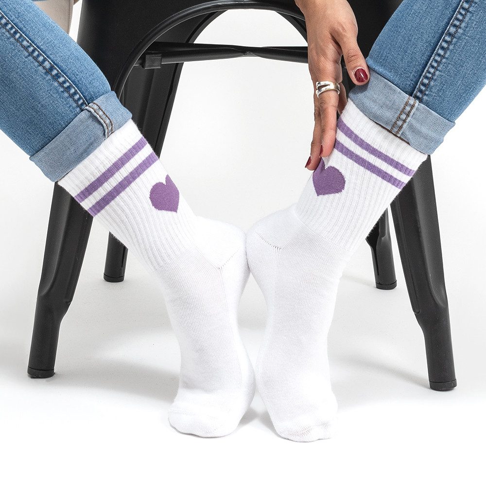 OCCULTO Tennissocken Damen Herz Tennis Socken 3er Pack (Modell: Venus) (3-P günstig online kaufen