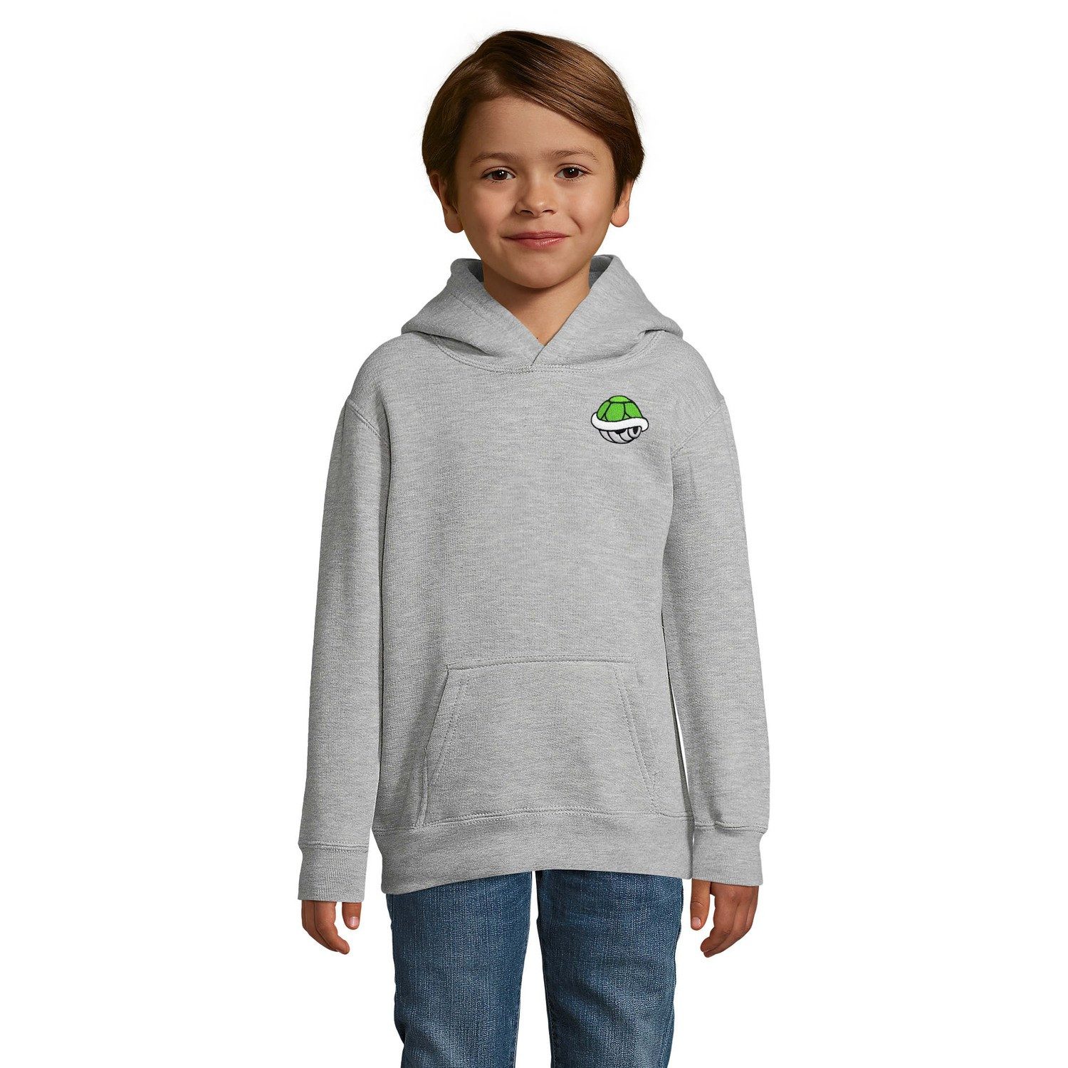 Blondie & Brownie Hoodie GSchildkr Kinder Hoodie mit Turtle Shell Patch (Einzelartikel) Kleiner Retro Panzer Abenteuer