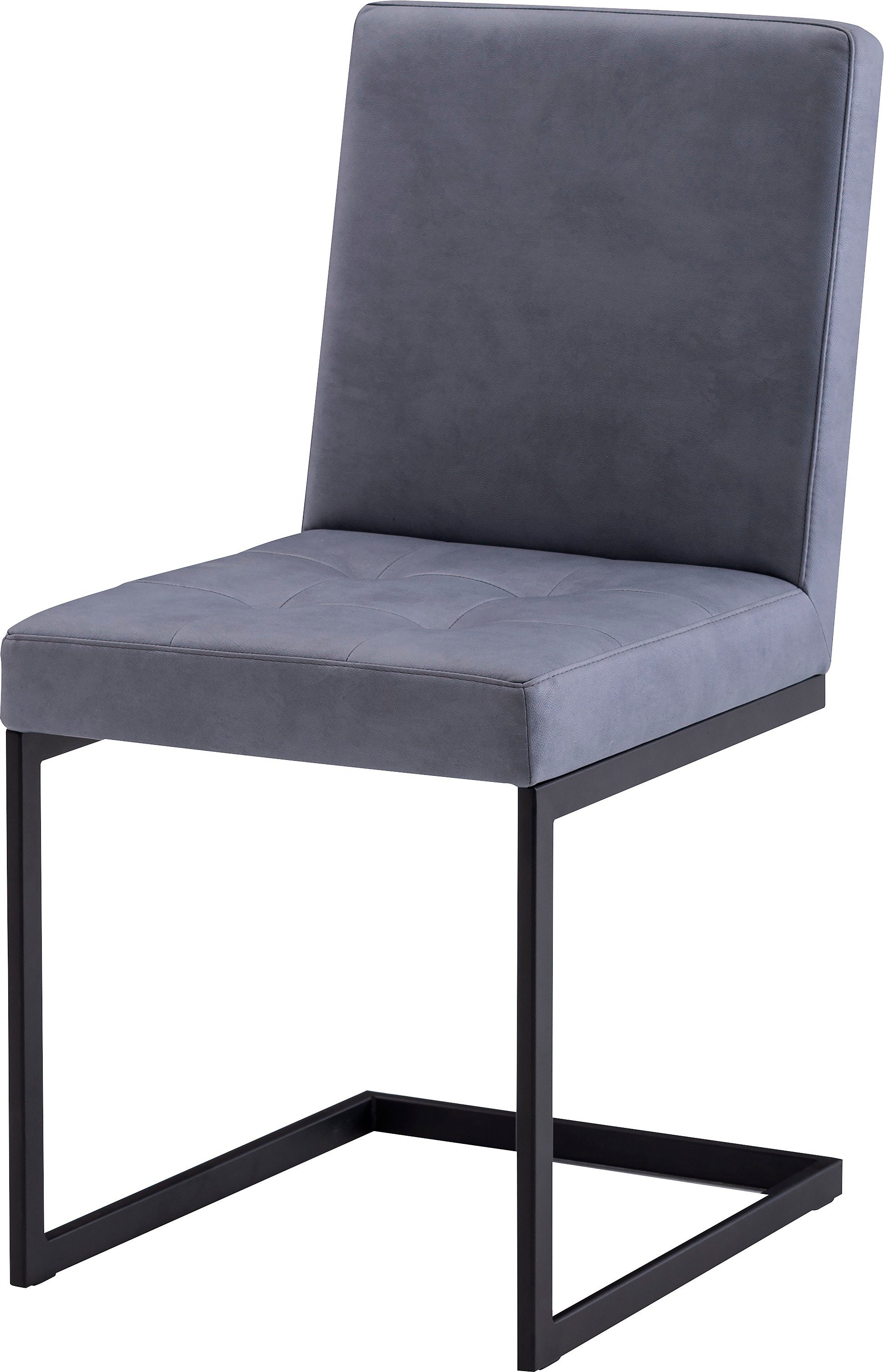 K+W (1 Vierkantrohr Freischwinger & Freischwingergestell schwarz, Komfort aus hoher Wohnen St), Sitzkomfort